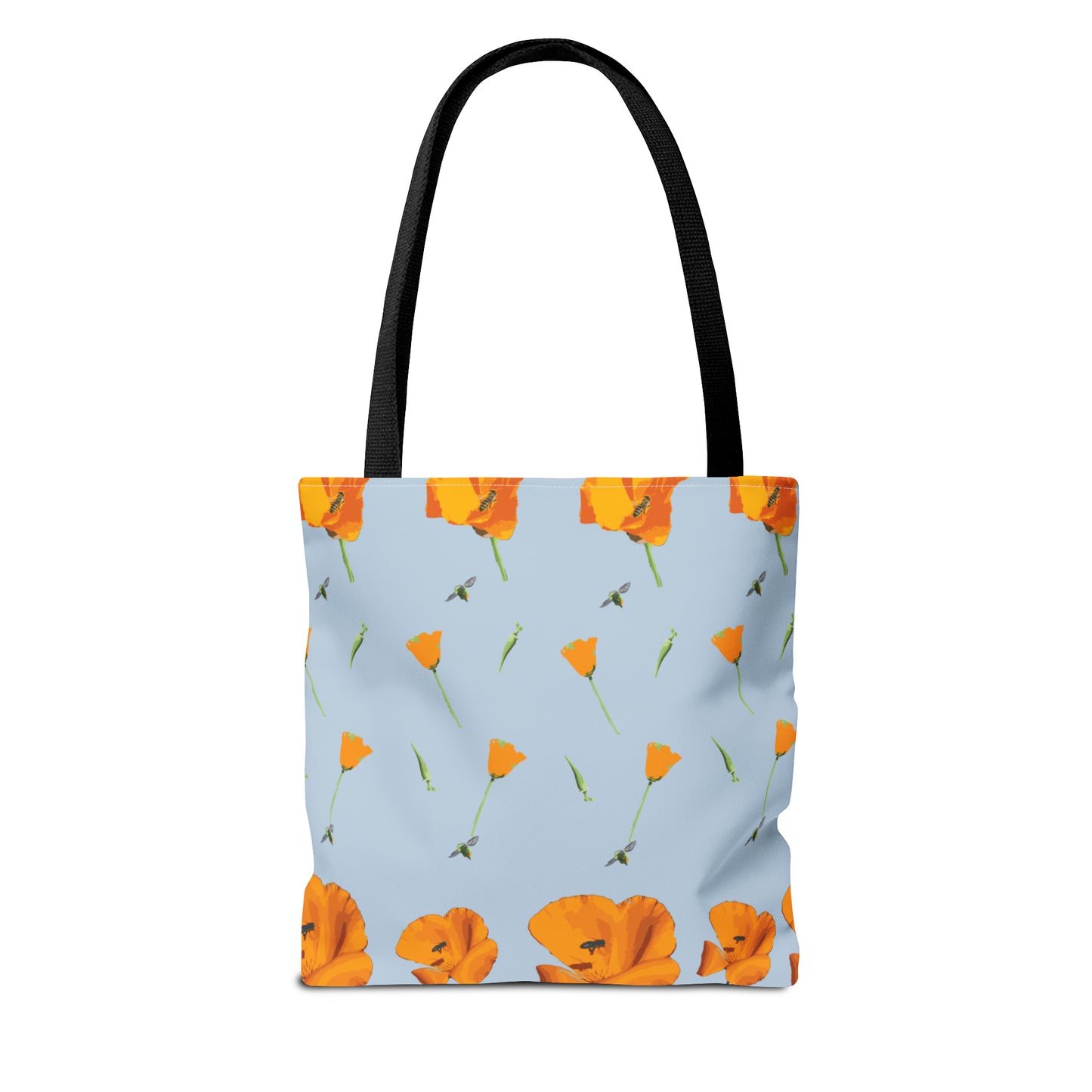 Poppies and Bees Tote Bag