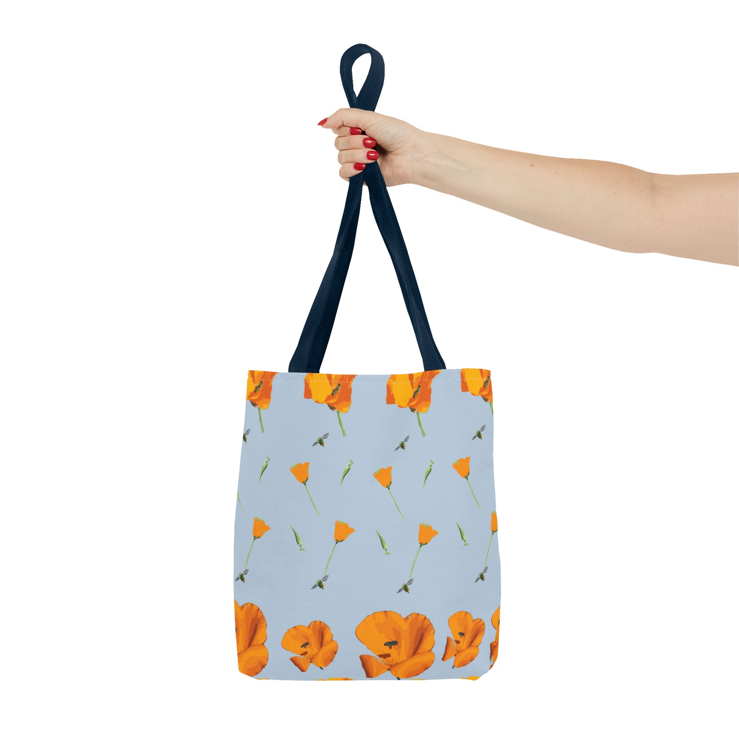 Poppies and Bees Tote Bag