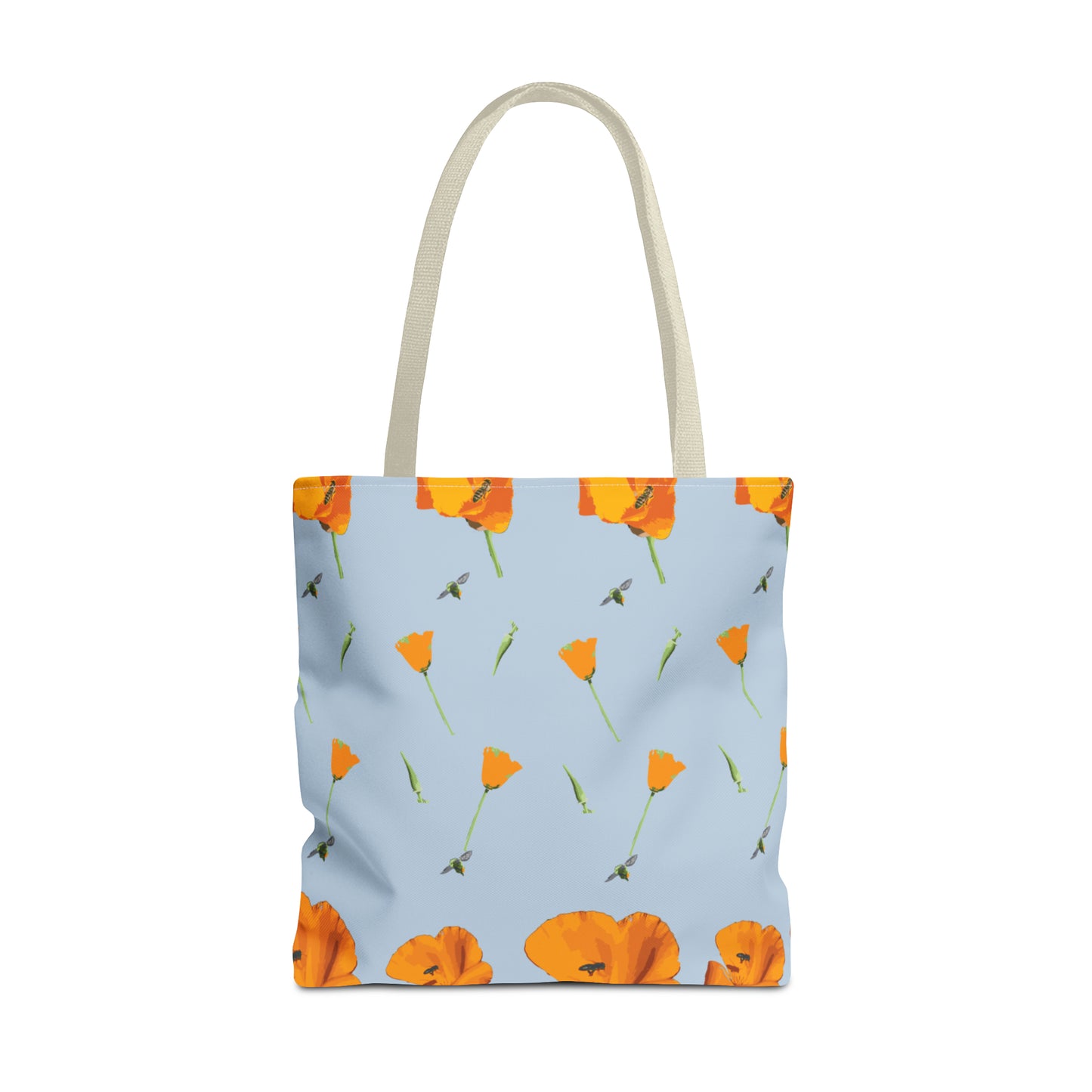 Poppies and Bees Tote Bag