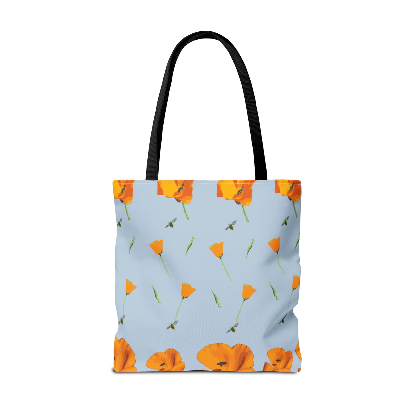 Poppies and Bees Tote Bag