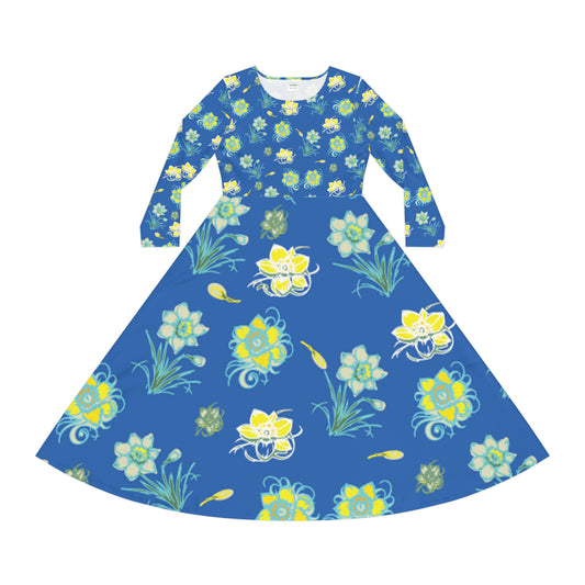 Women's Long Sleeve Daffodil Dance Dress