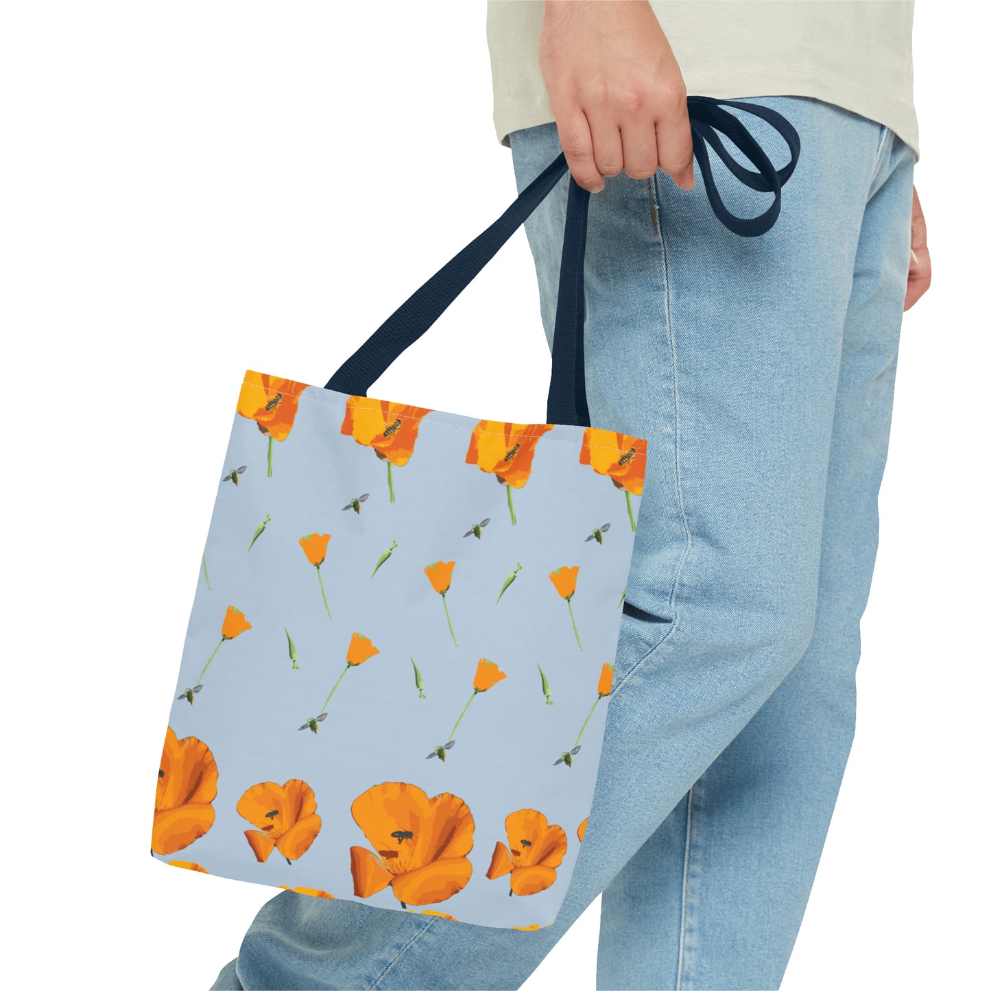 Poppies and Bees Tote Bag