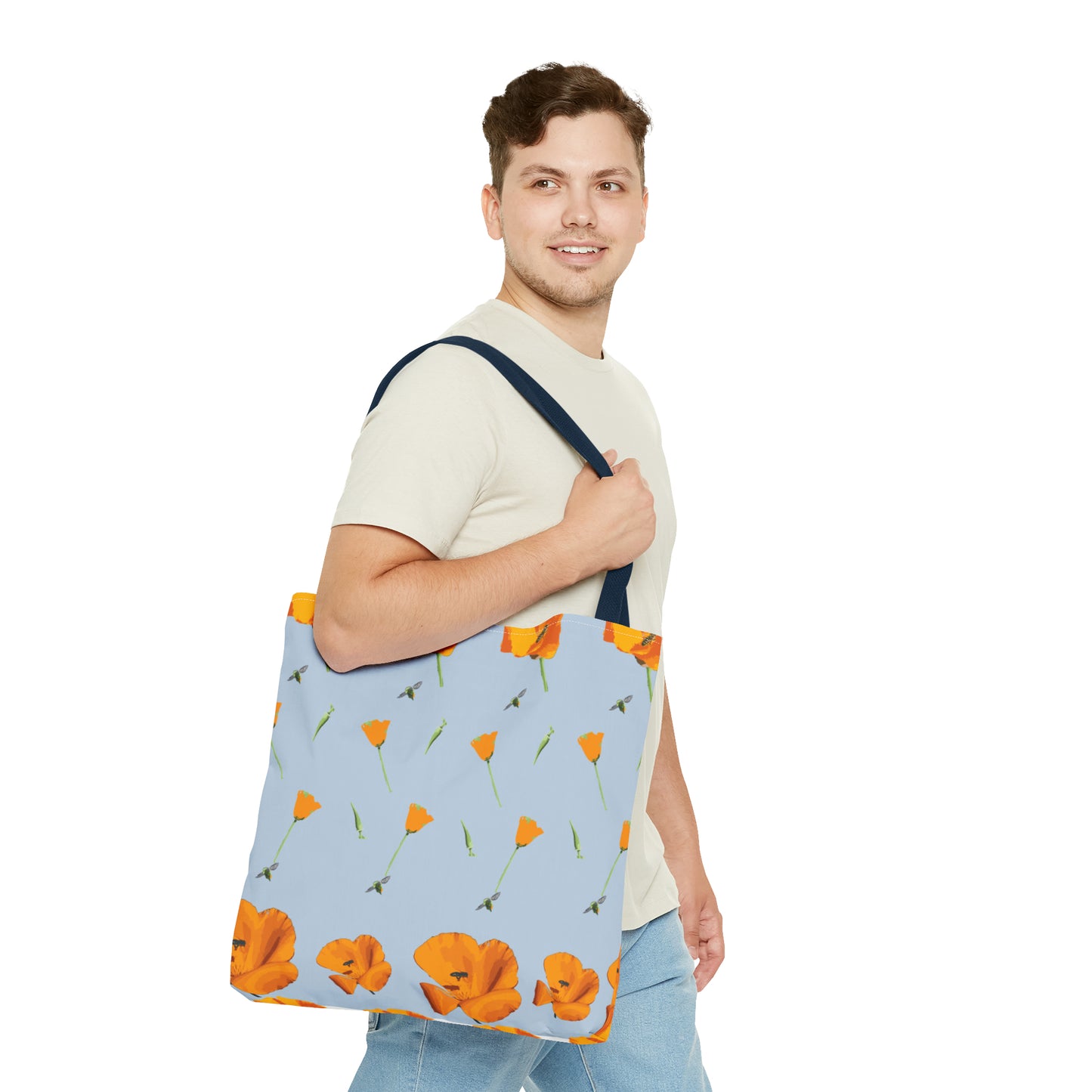 Poppies and Bees Tote Bag