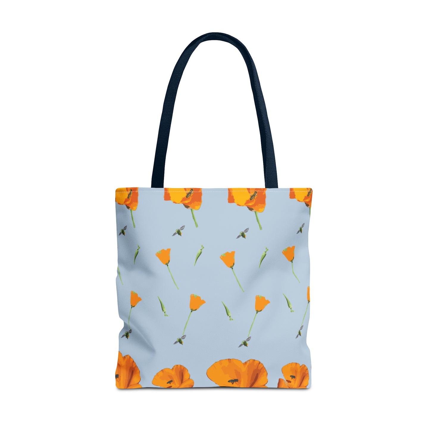 Poppies and Bees Tote Bag