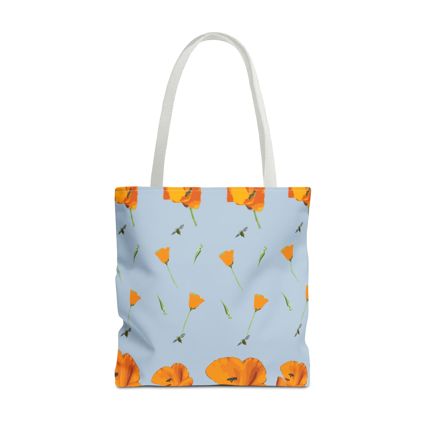 Poppies and Bees Tote Bag
