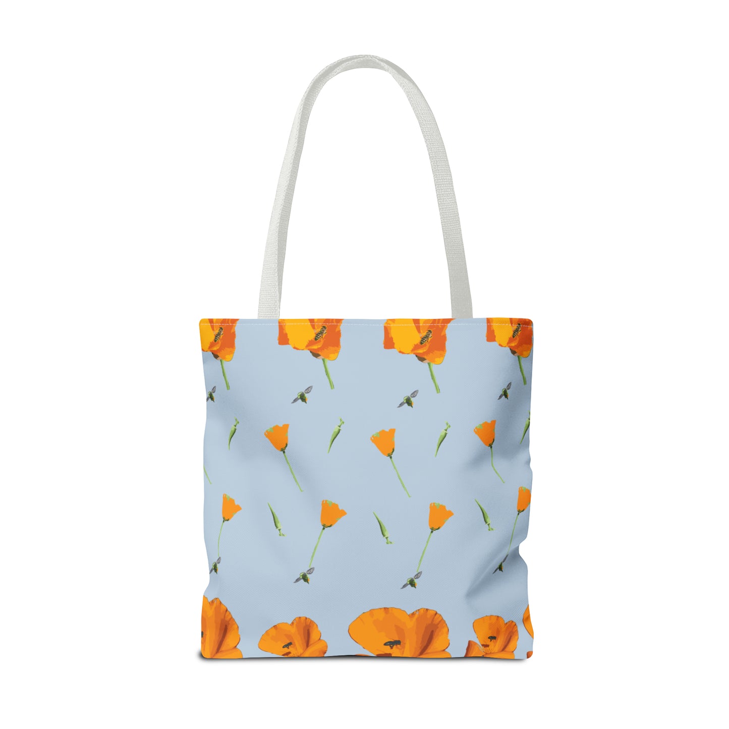 Poppies and Bees Tote Bag