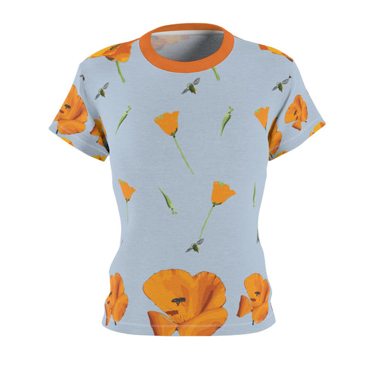 Poppies and Bees Women's Cut & Sew Tee