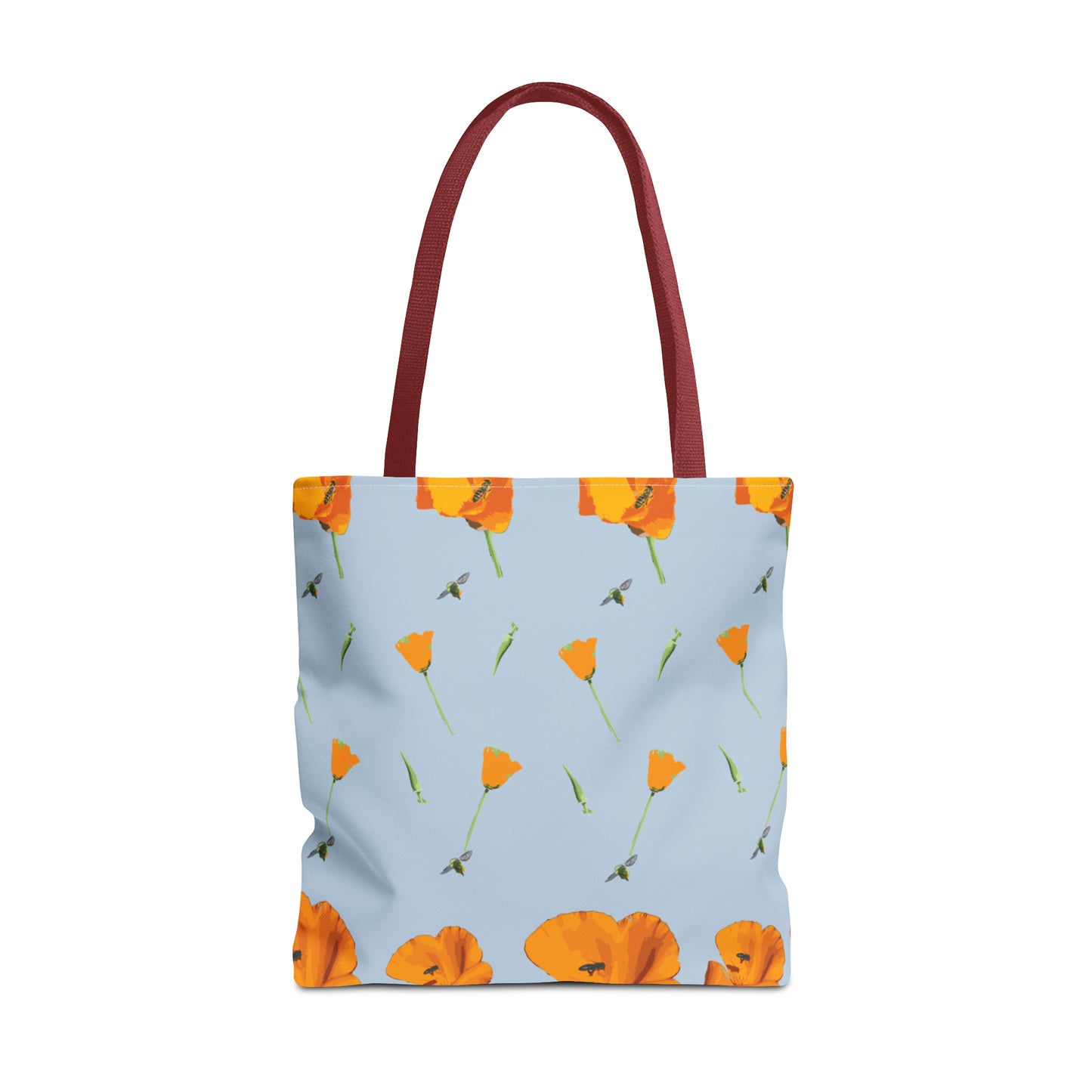 Poppies and Bees Tote Bag