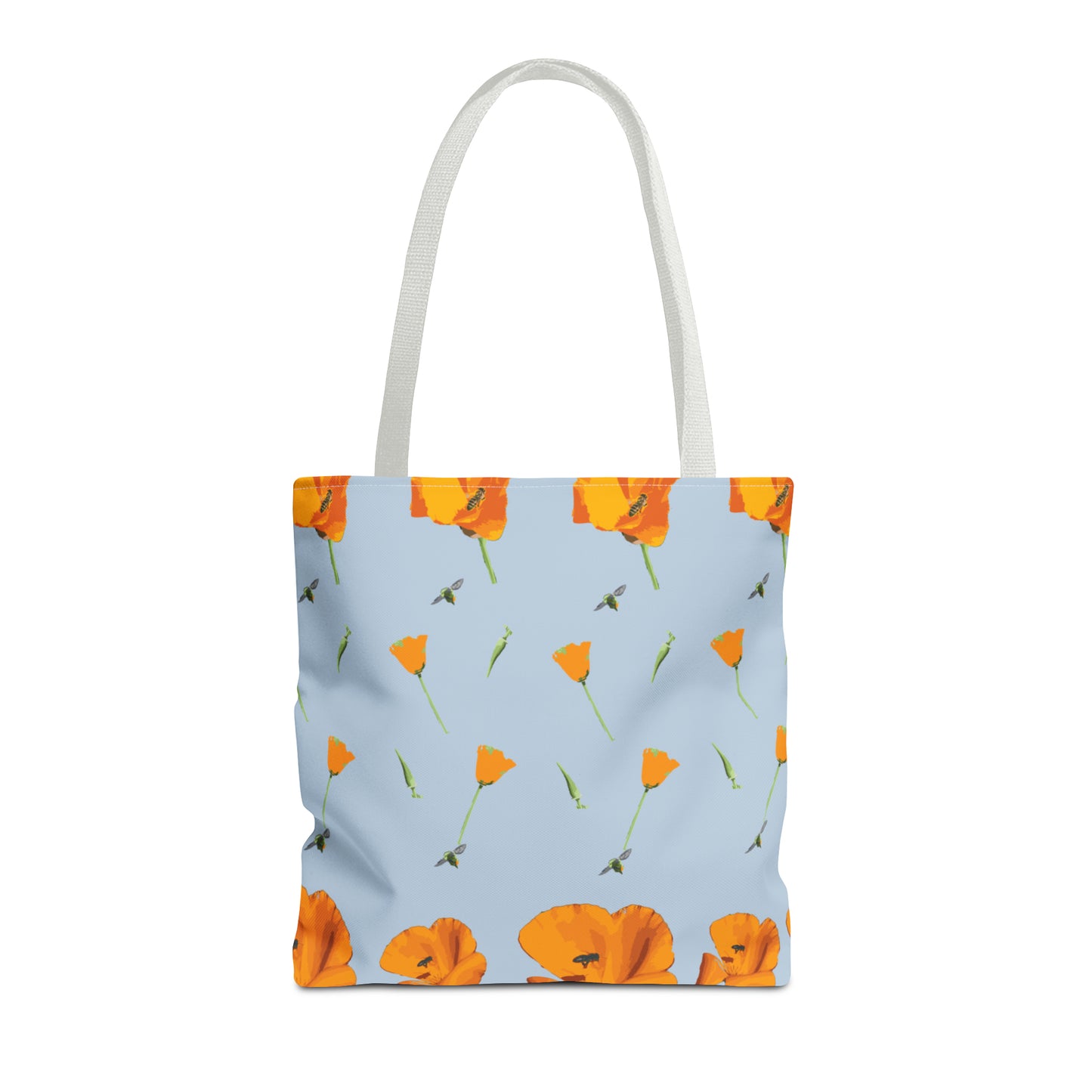 Poppies and Bees Tote Bag