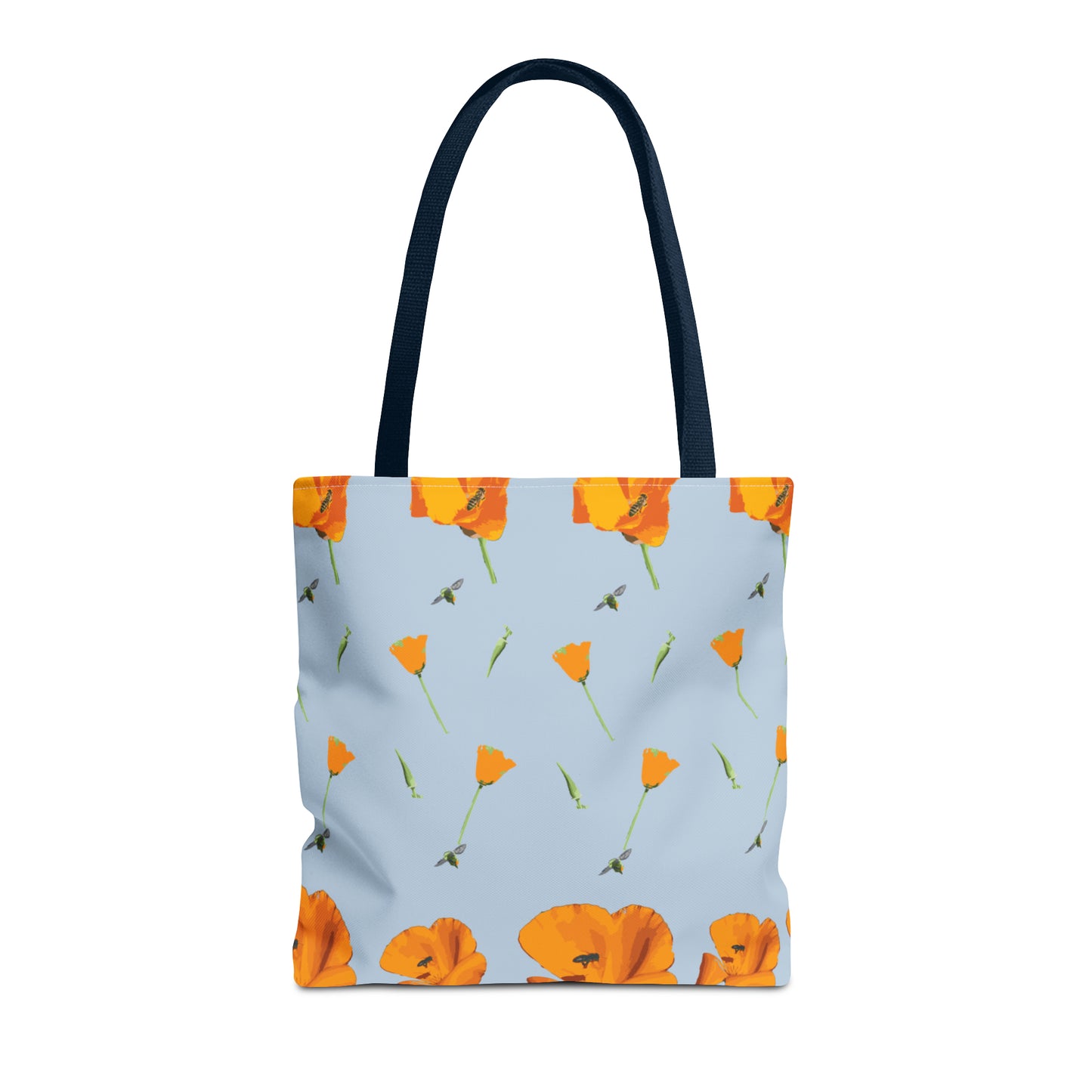 Poppies and Bees Tote Bag