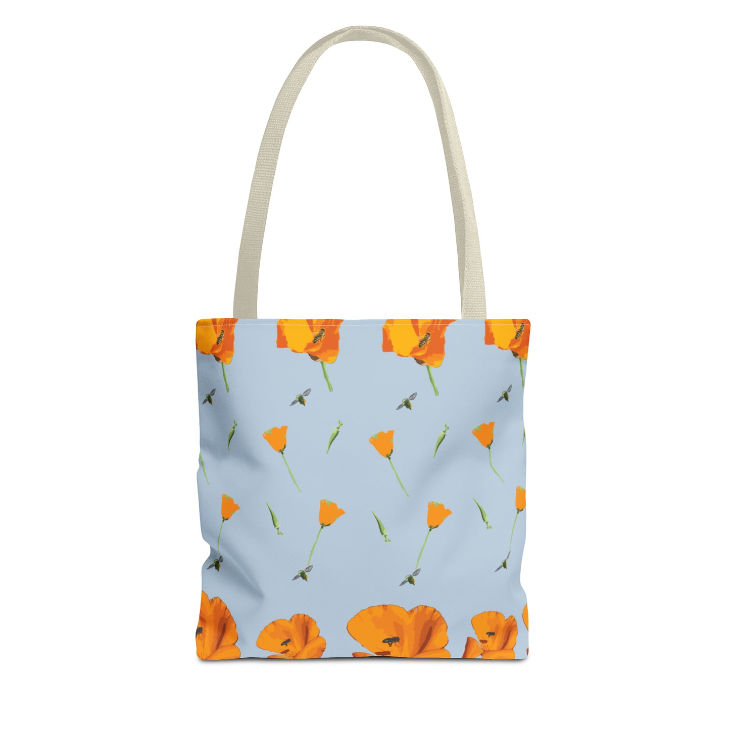 Poppies and Bees Tote Bag