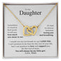 To My Daughter | I Love You - Interlocking Hearts necklace