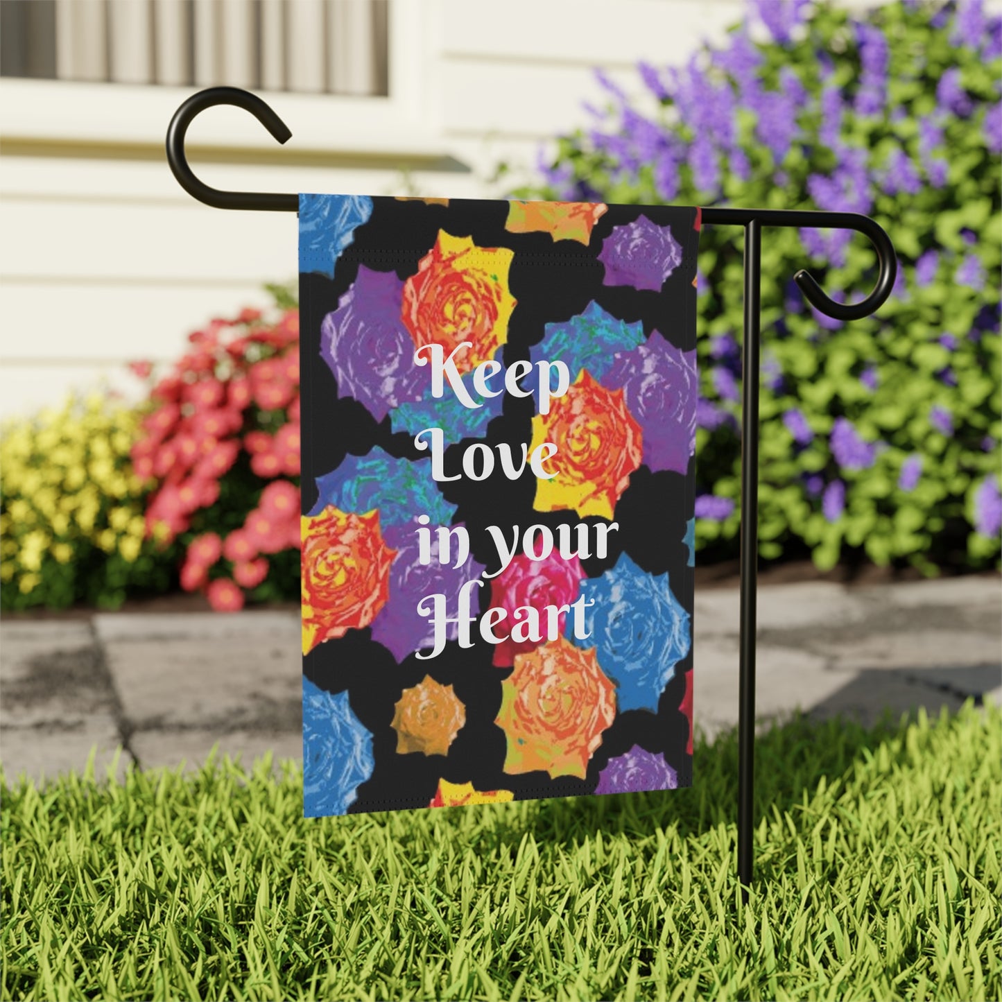 Cute Colorful Floral Garden & House Banner