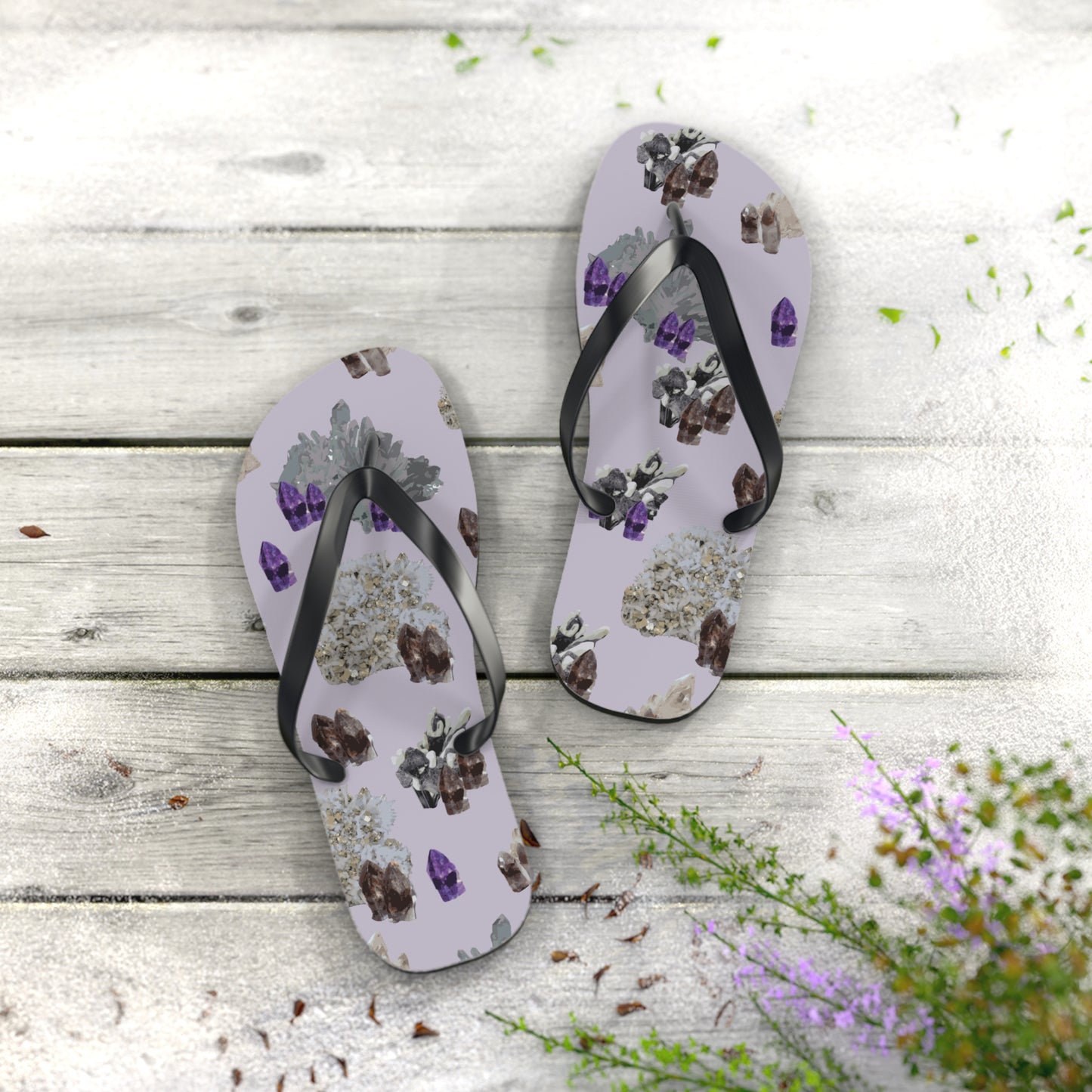 Natural Crystal Flip Flops