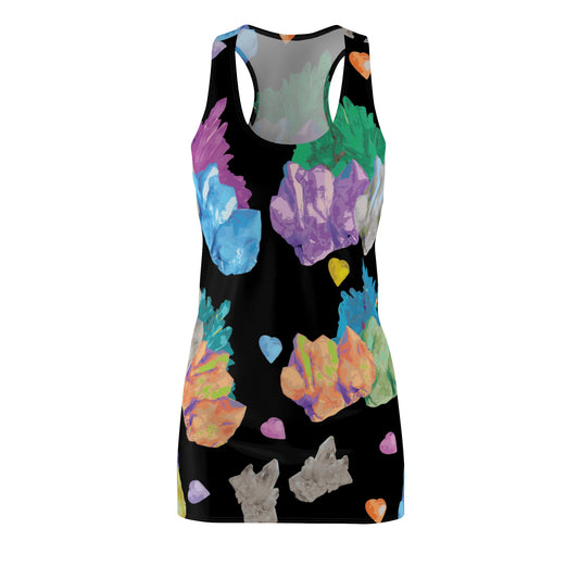 Vibrant Crystal Women's Cut & Sew Racerback Dress