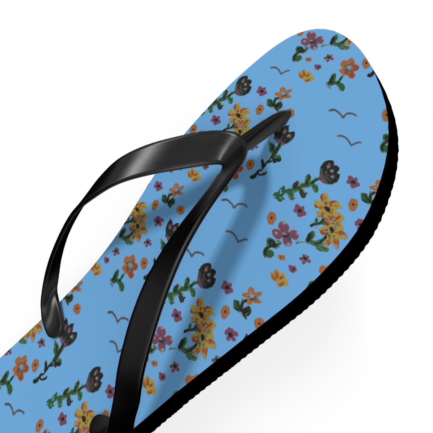 Cute Painted Flower Flip Flops