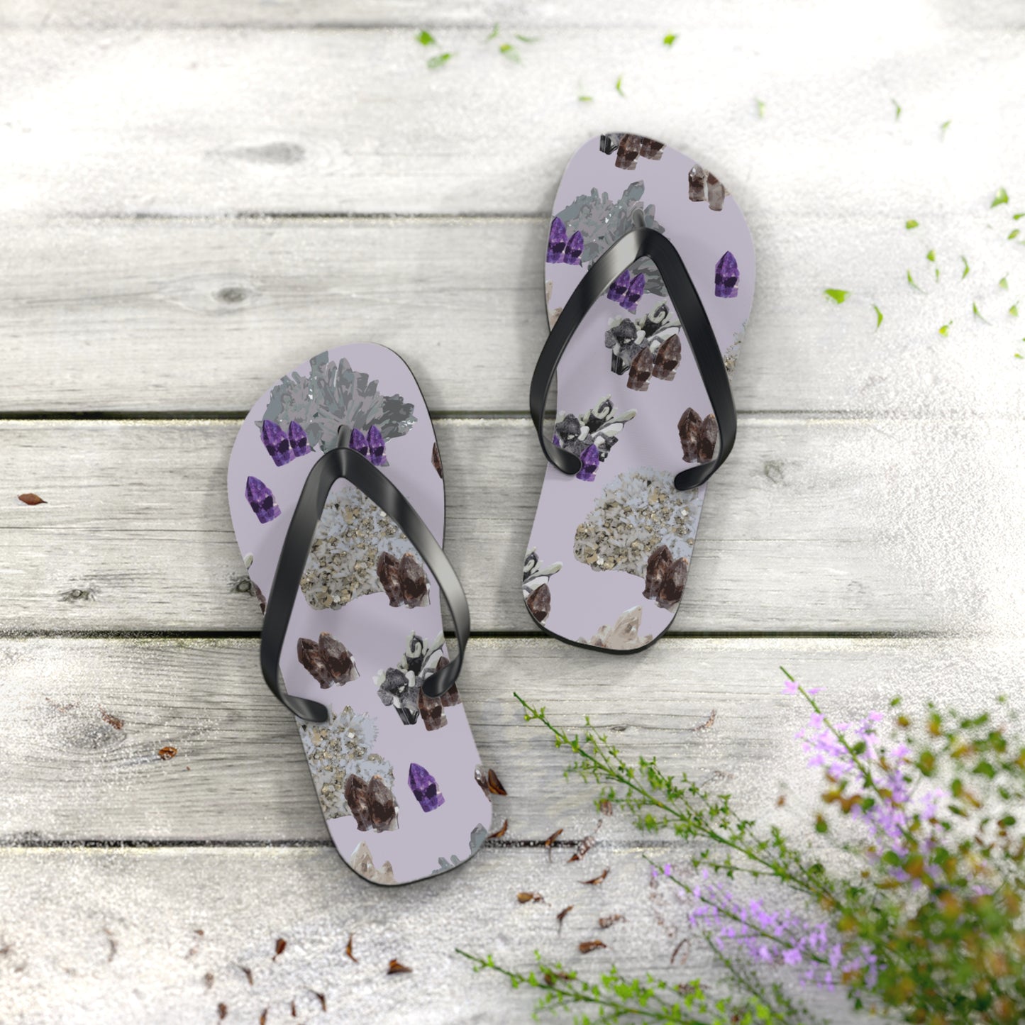 Natural Crystal Flip Flops