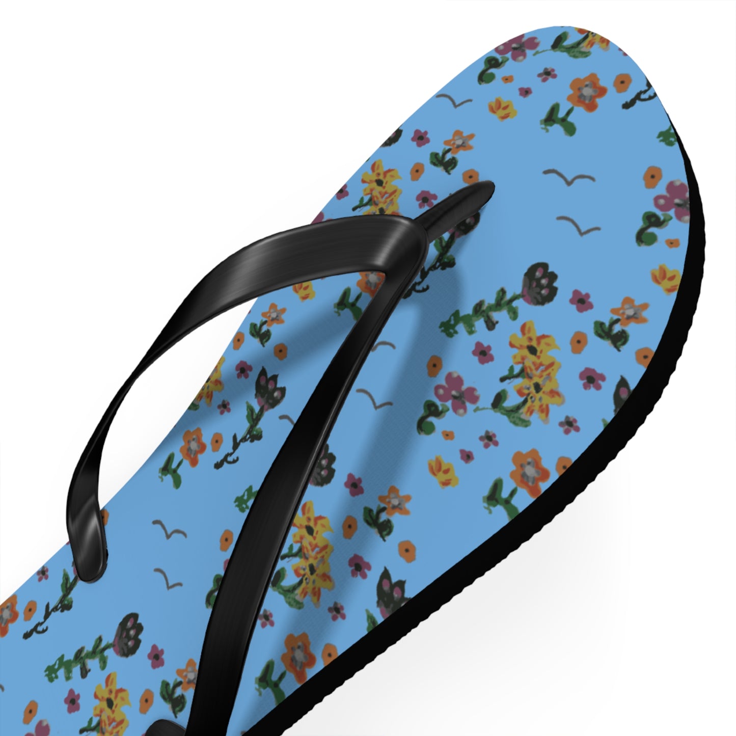 Cute Painted Flower Flip Flops