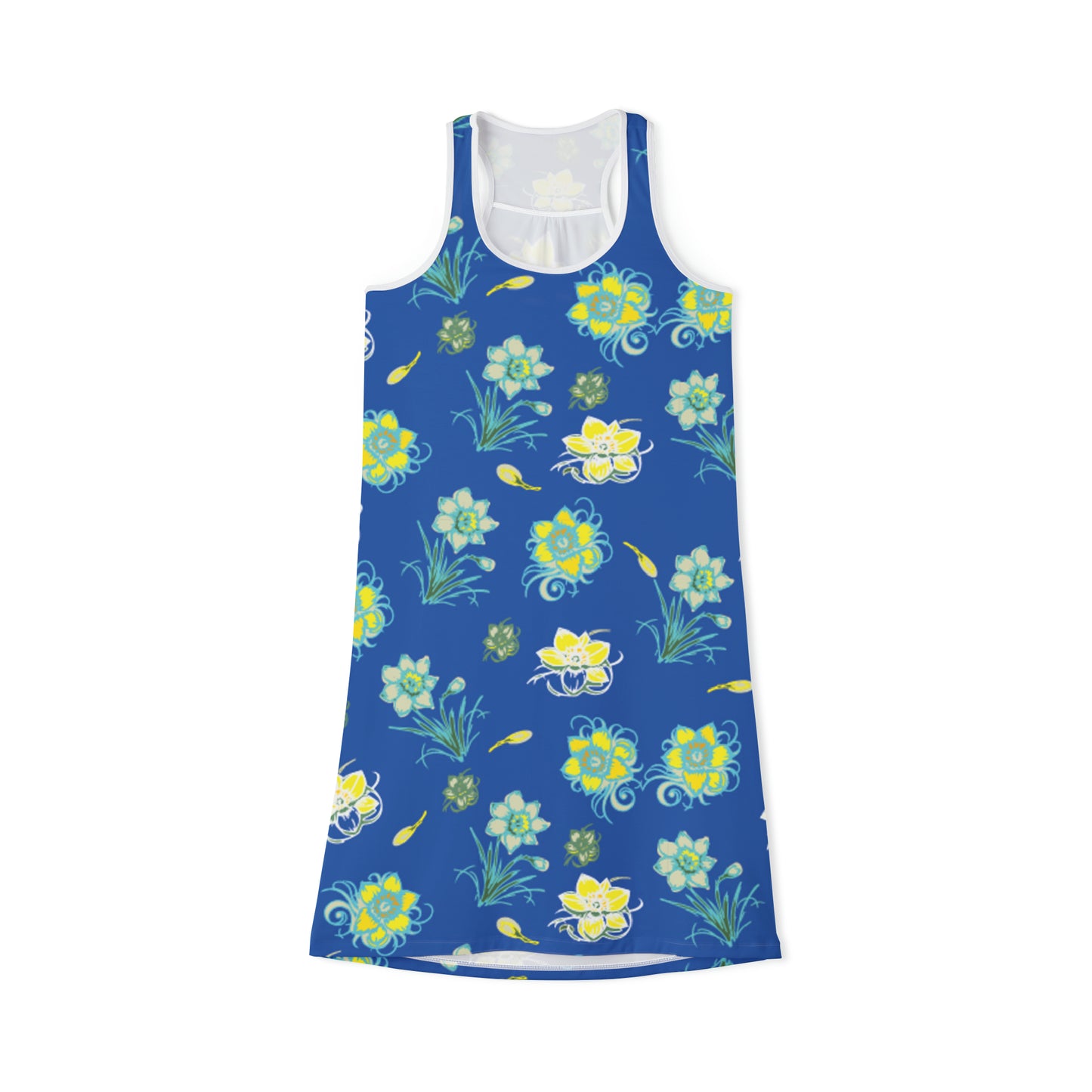 Women's Racerback Daffodil Dress (AOP)