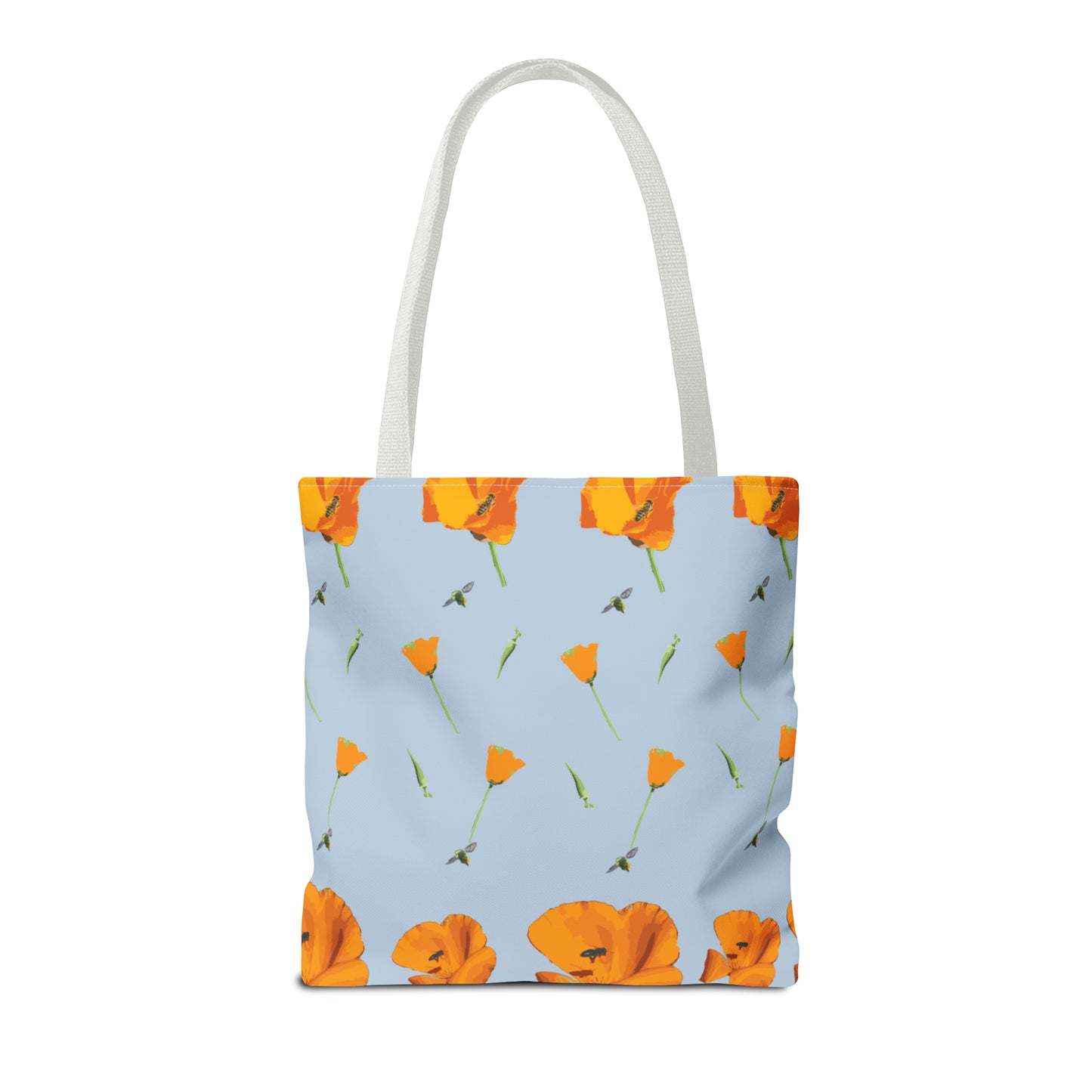 Poppies and Bees Tote Bag