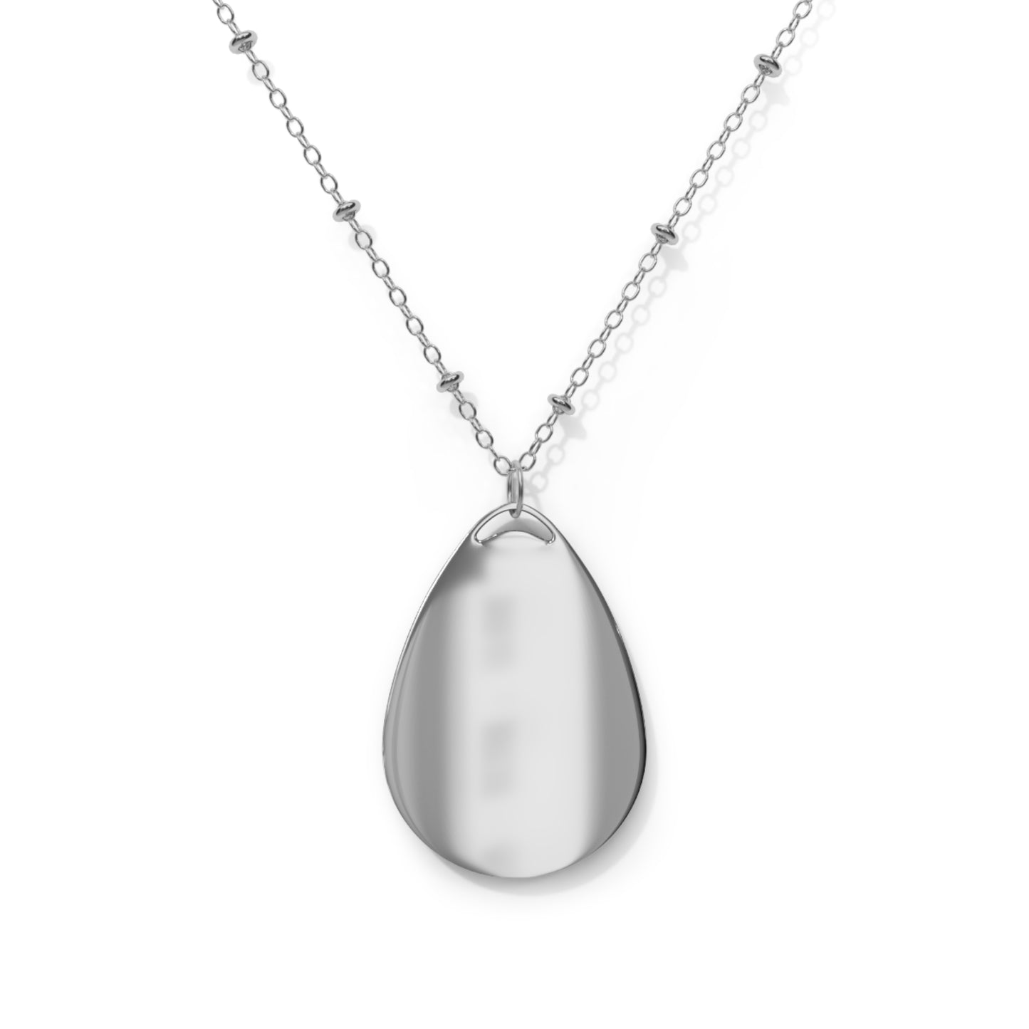 Natural Crystal Oval Necklace