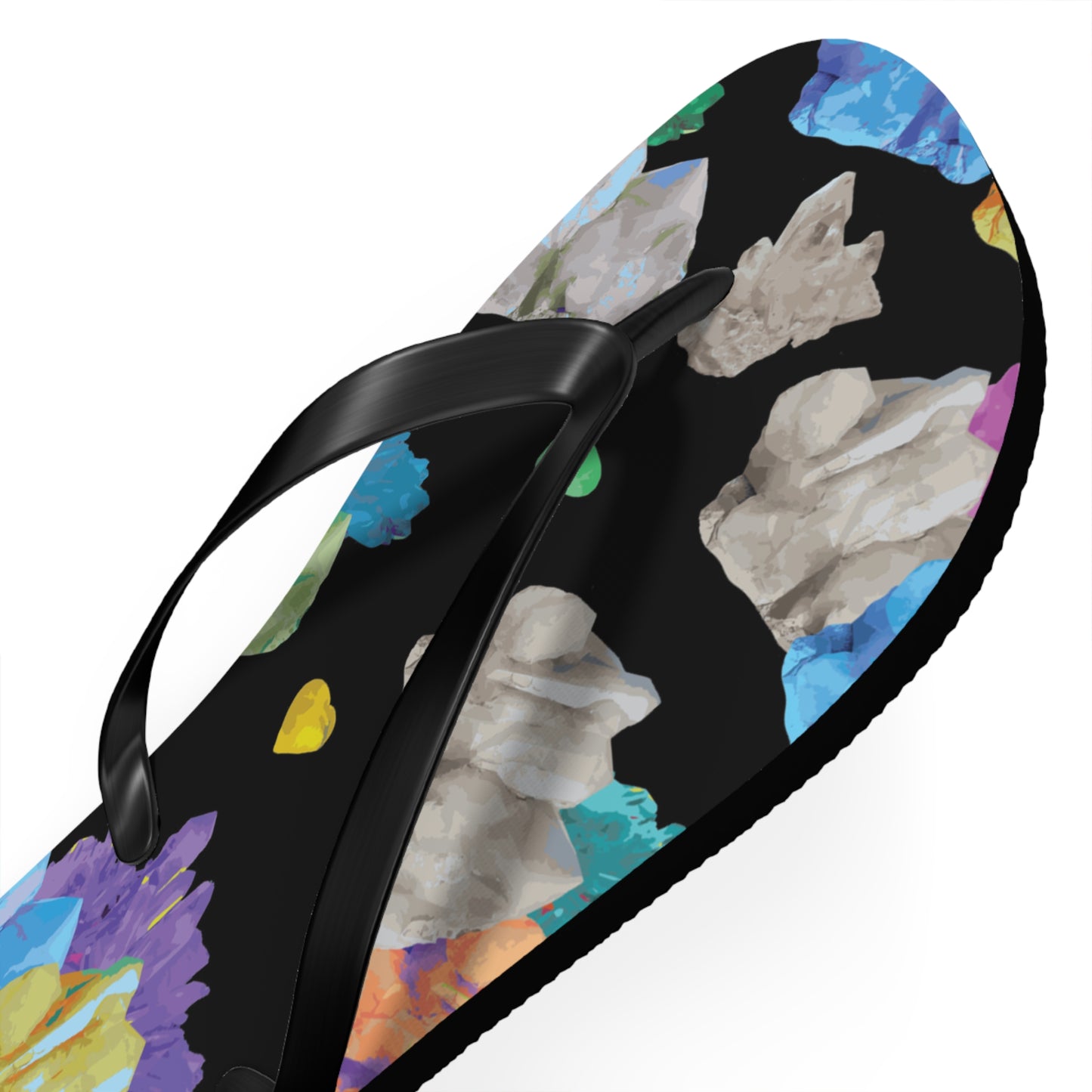 Vibrant Crystal Flip Flops