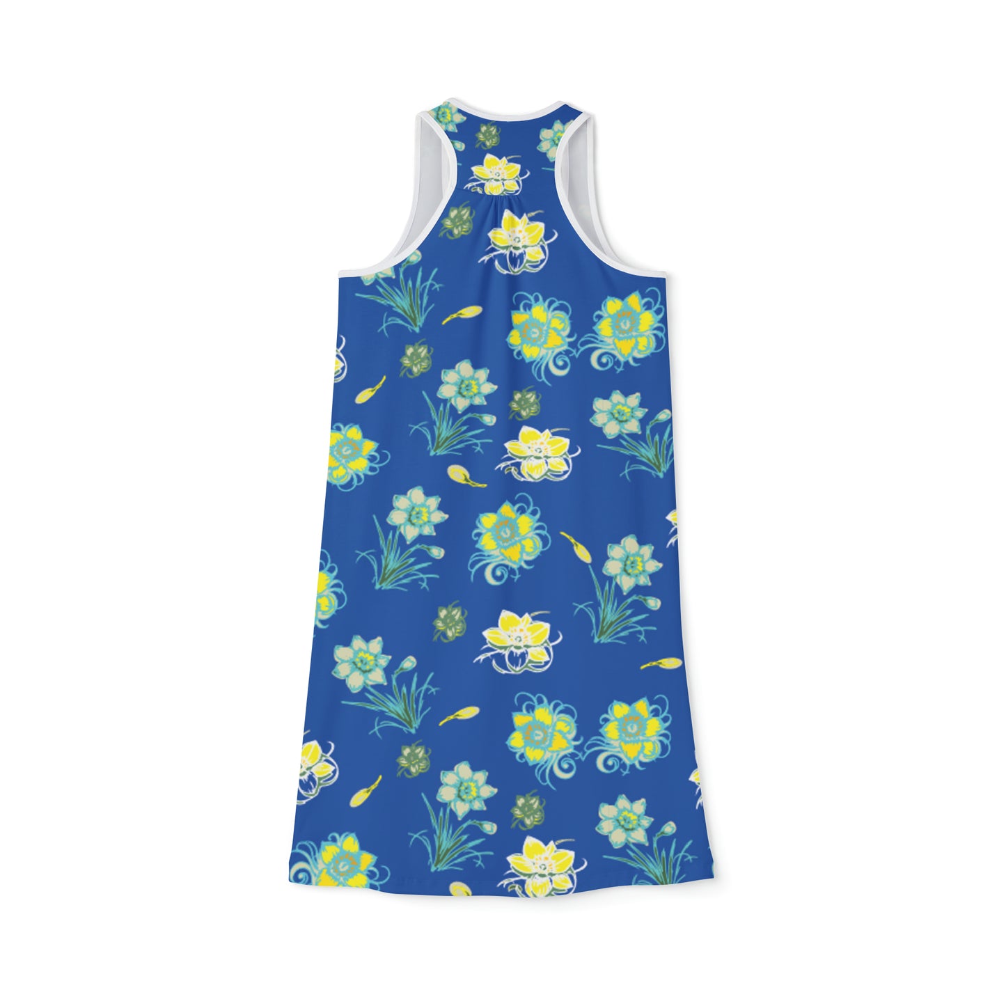 Women's Racerback Daffodil Dress (AOP)