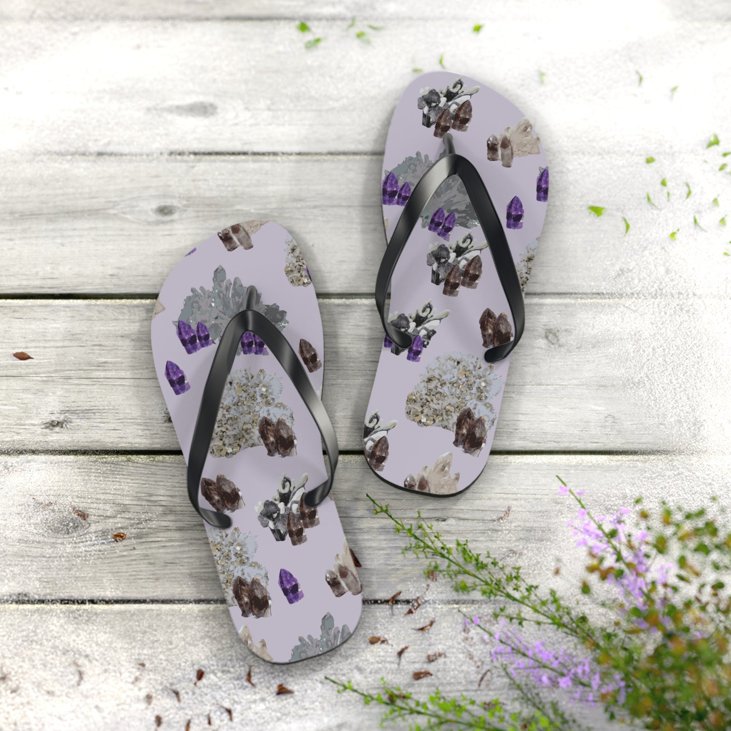 Natural Crystal Flip Flops