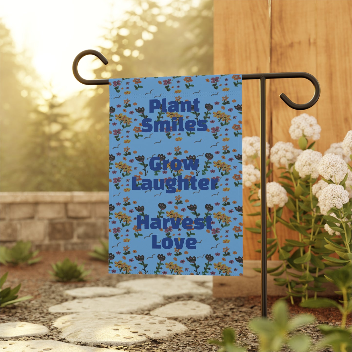 Plant Smiles Grow Laughter Harvest Love Garden & House Banner