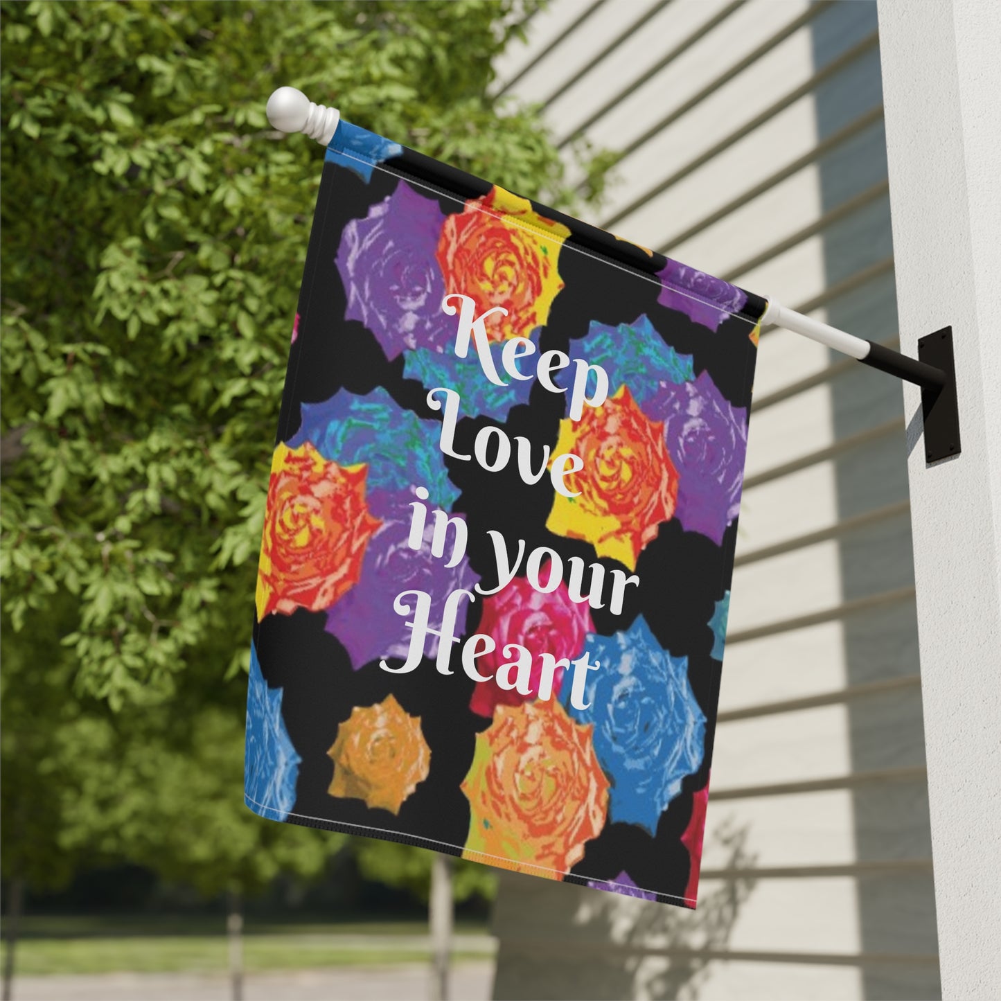 Cute Colorful Floral Garden & House Banner