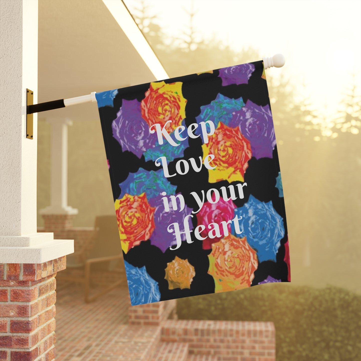 Cute Colorful Floral Garden & House Banner