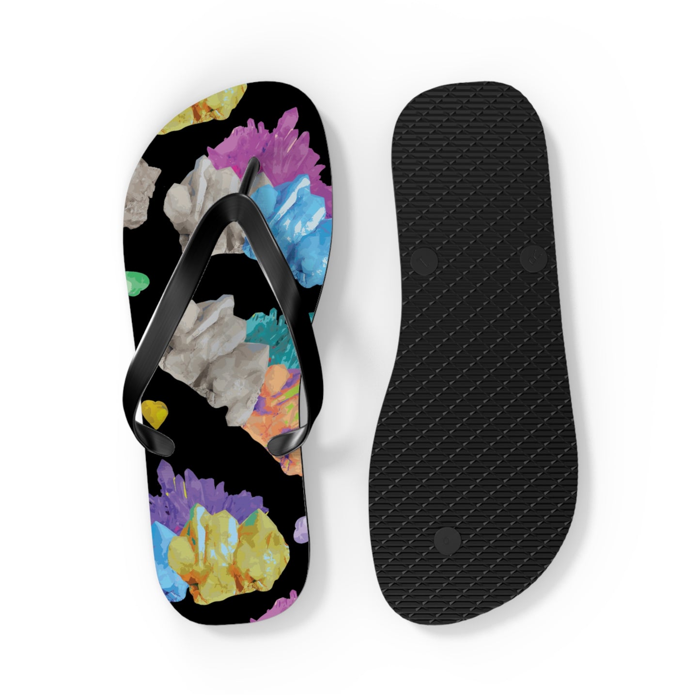 Vibrant Crystal Flip Flops