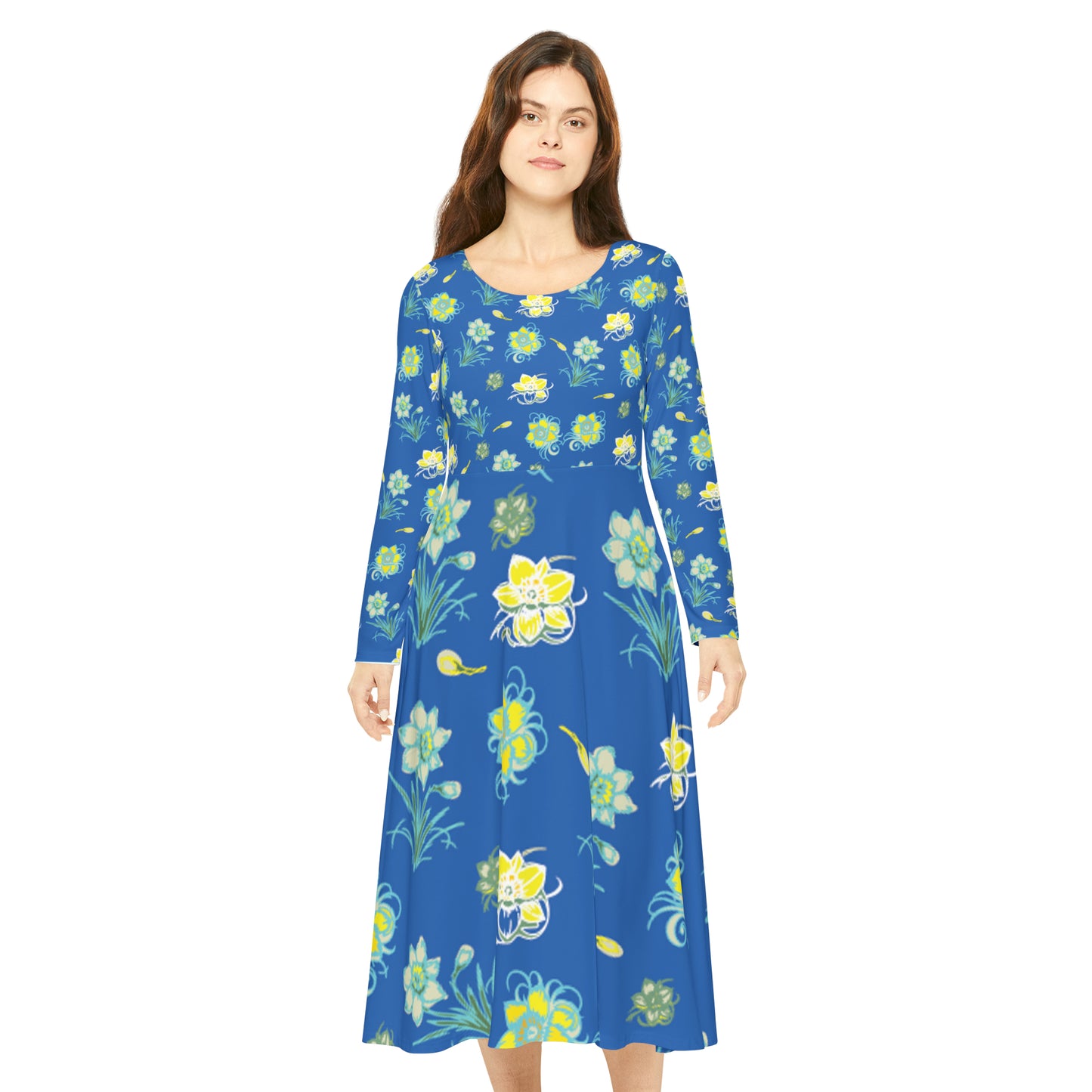 Women's Long Sleeve Daffodil Dance Dress