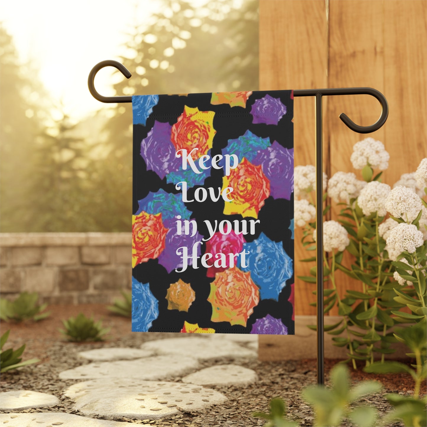 Cute Colorful Floral Garden & House Banner