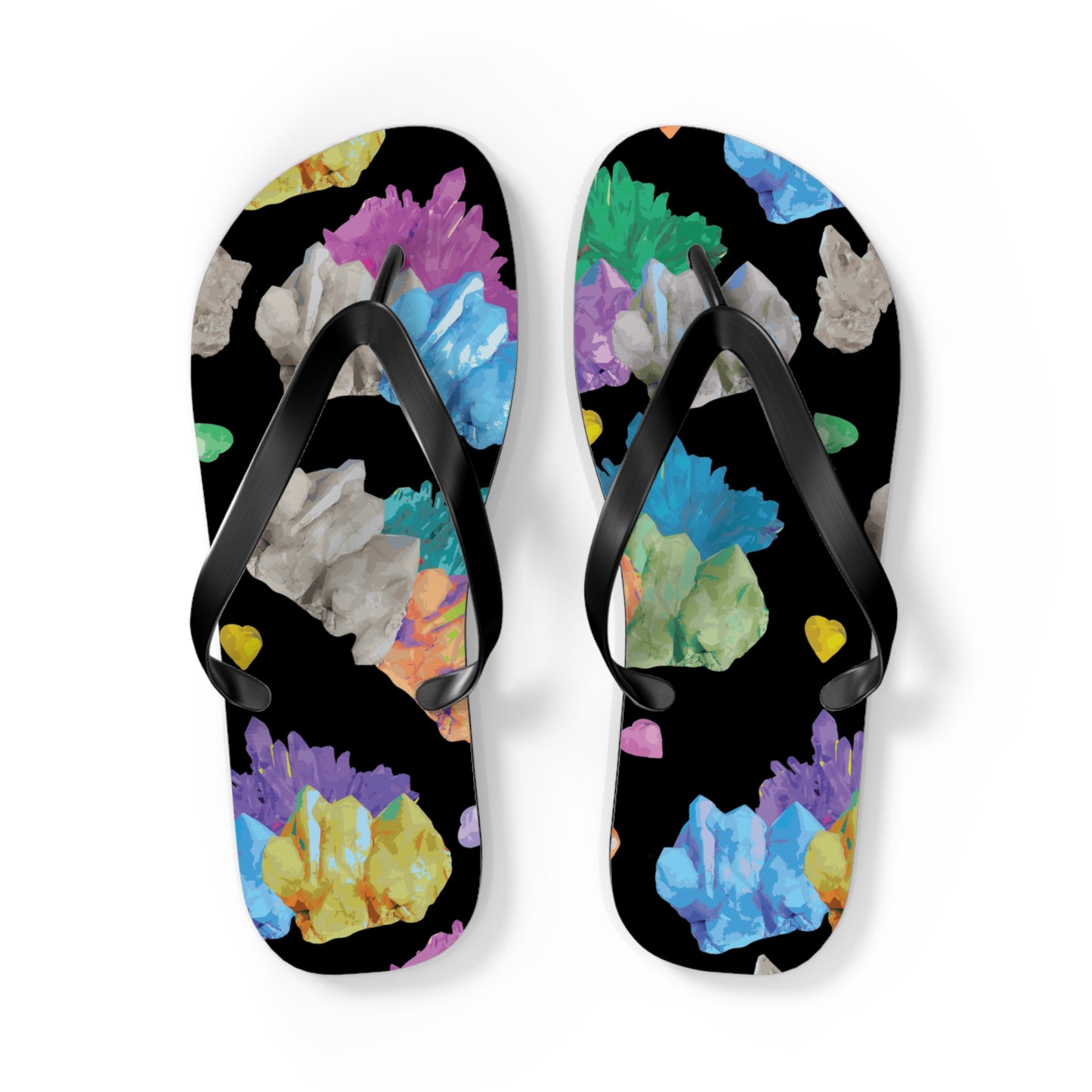 Vibrant Crystal Flip Flops