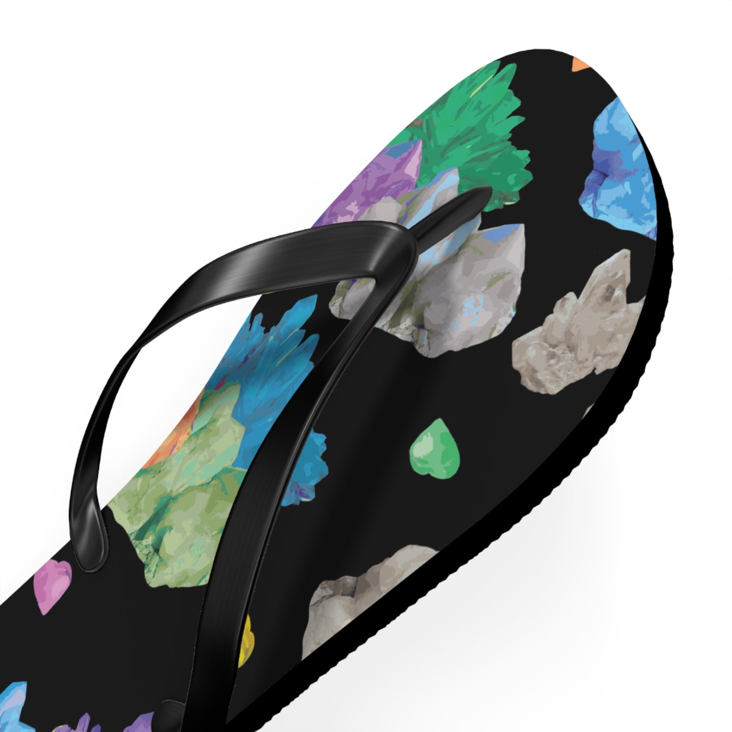 Vibrant Crystal Flip Flops