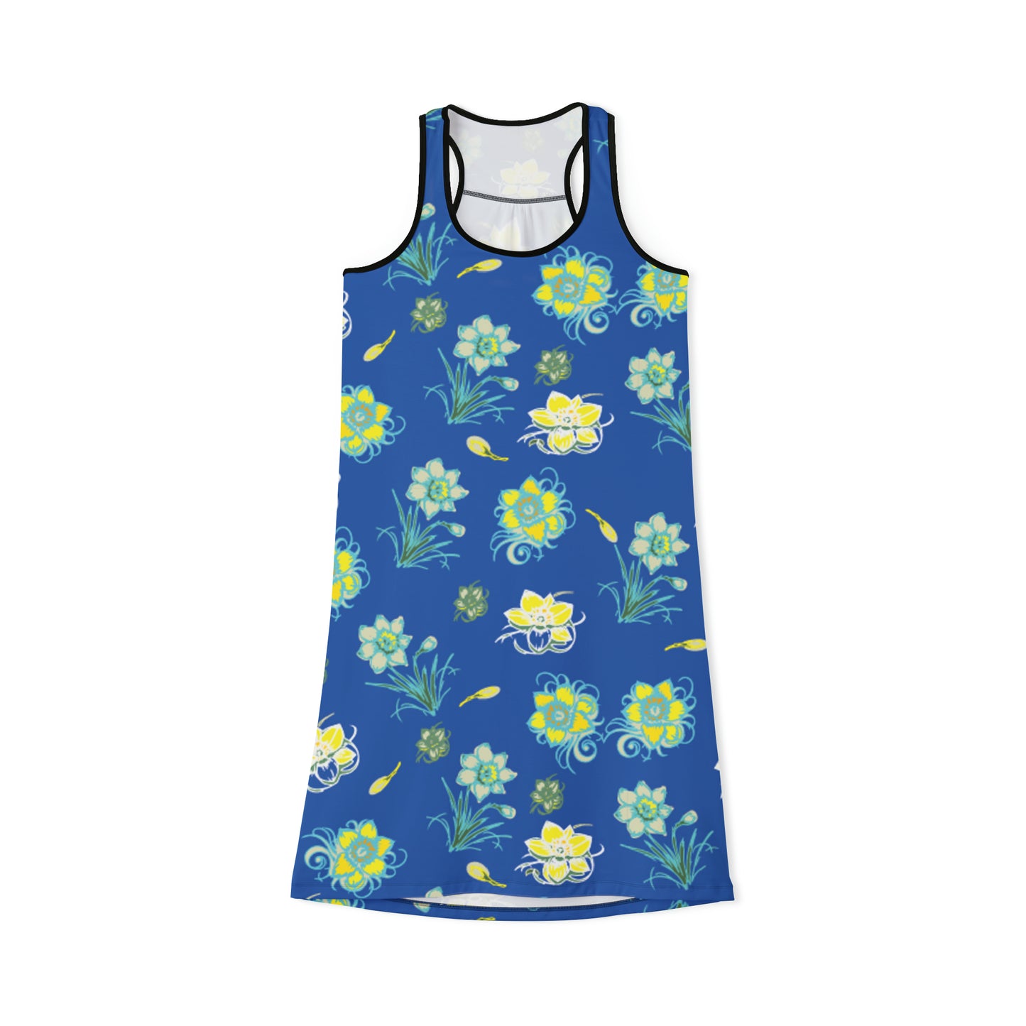 Women's Racerback Daffodil Dress (AOP)