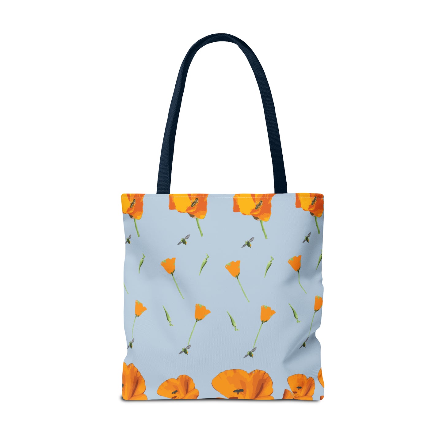 Poppies and Bees Tote Bag