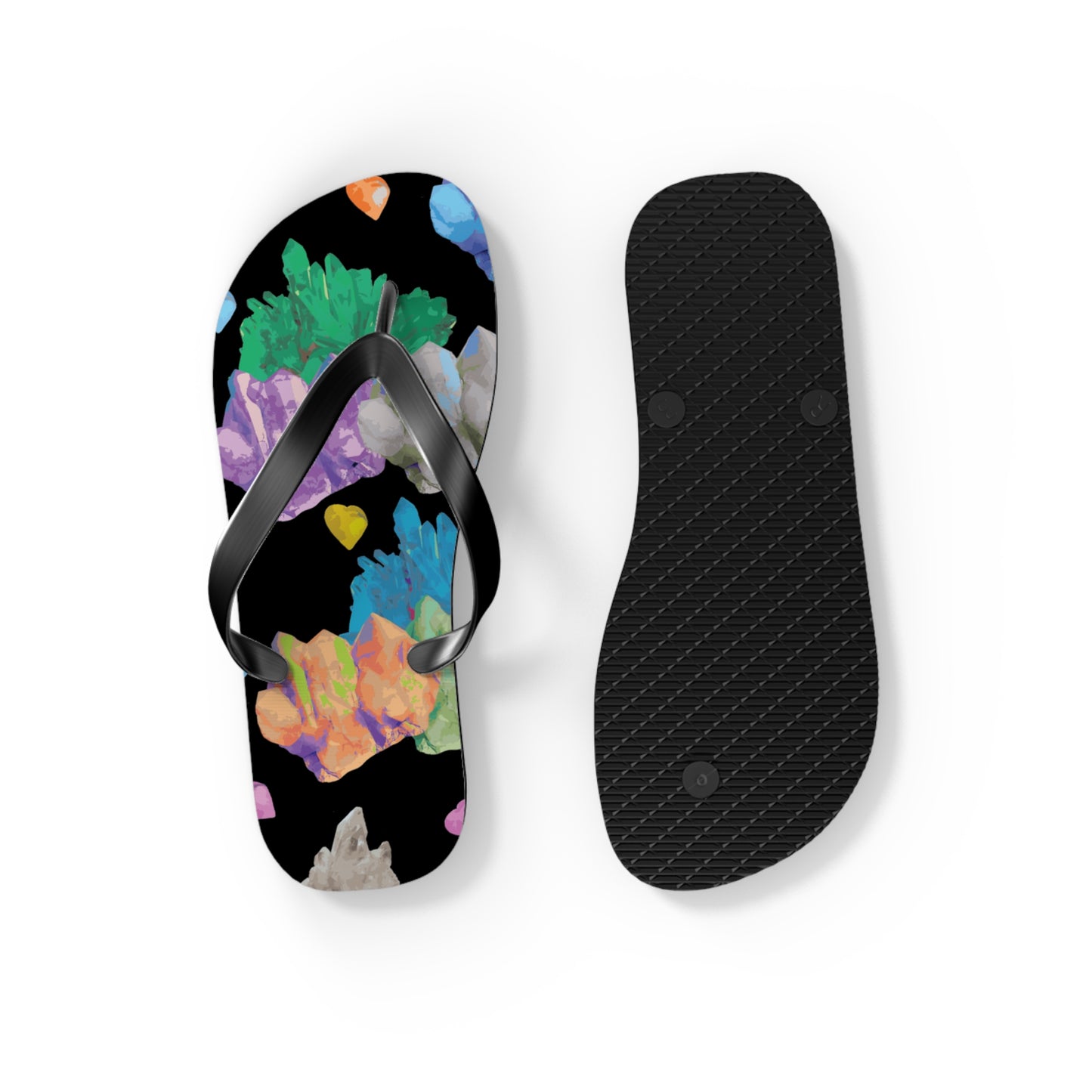 Vibrant Crystal Flip Flops