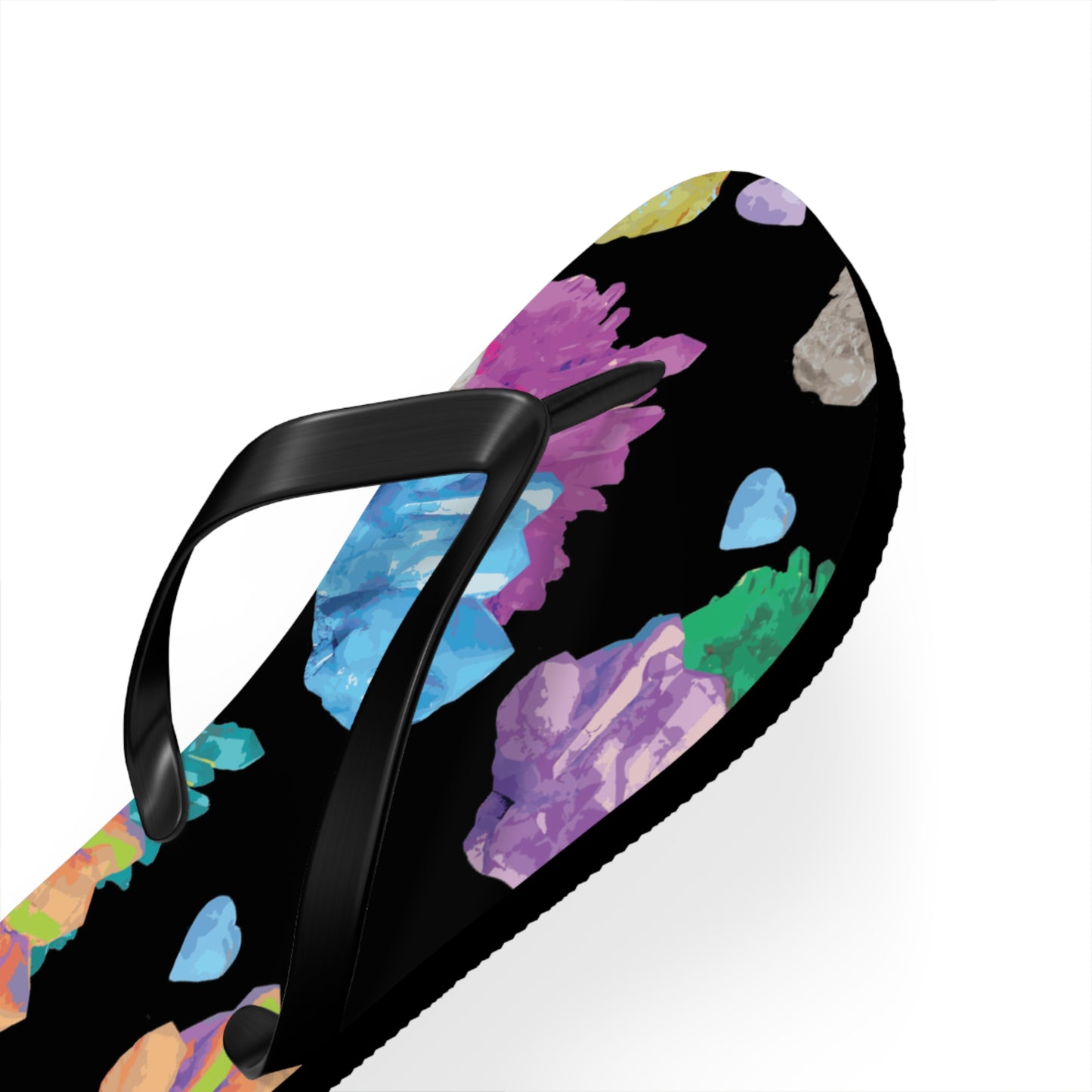 Vibrant Crystal Flip Flops