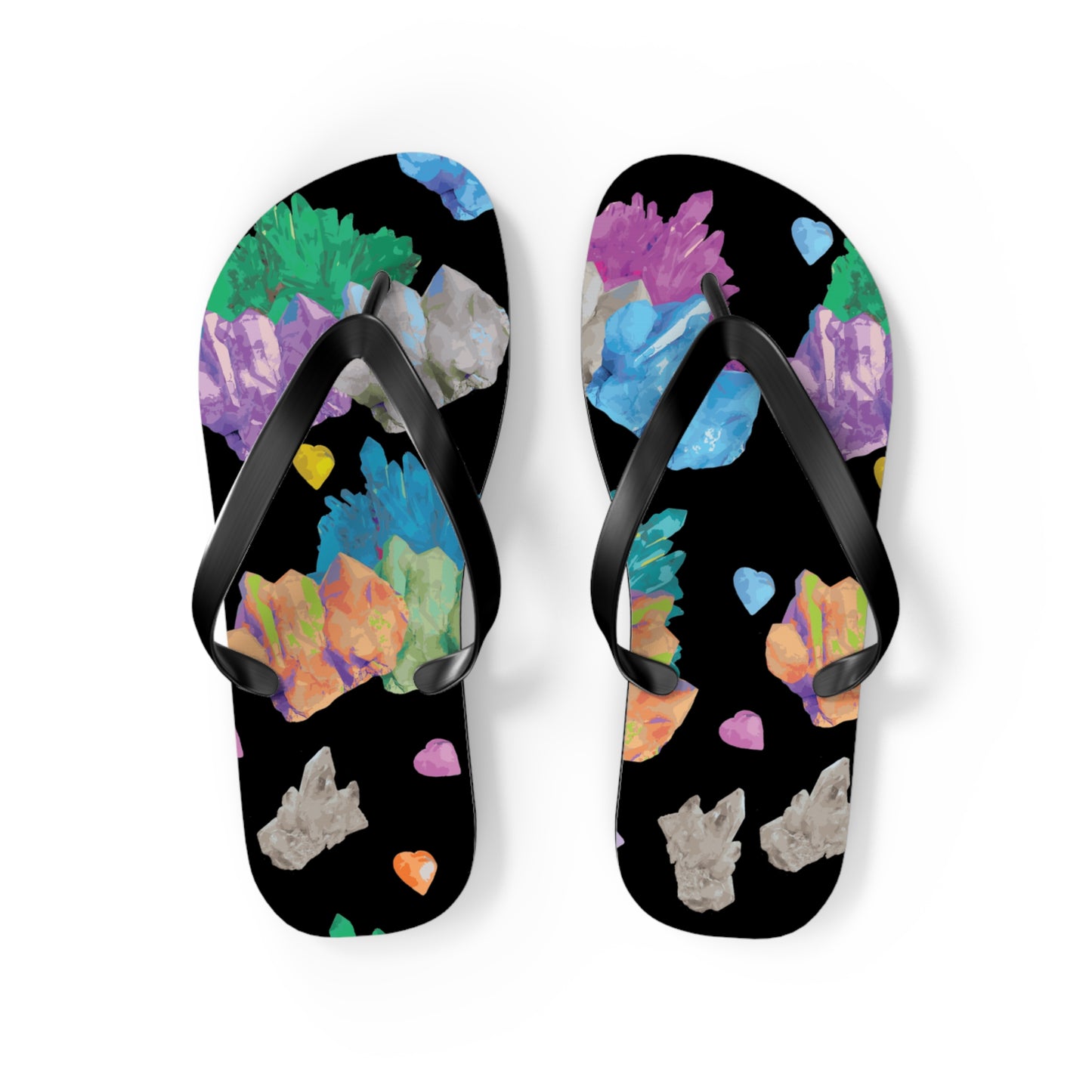 Vibrant Crystal Flip Flops