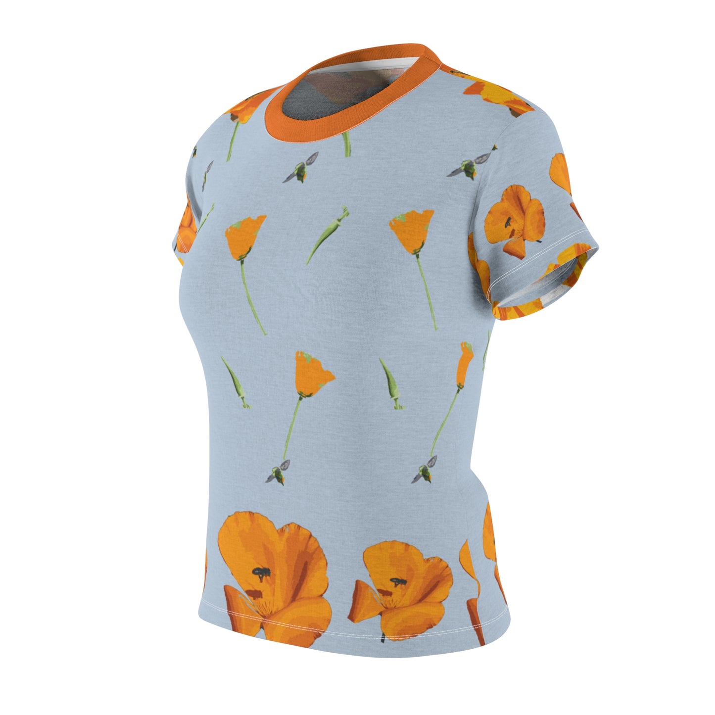 Poppies and Bees Women's Cut & Sew Tee