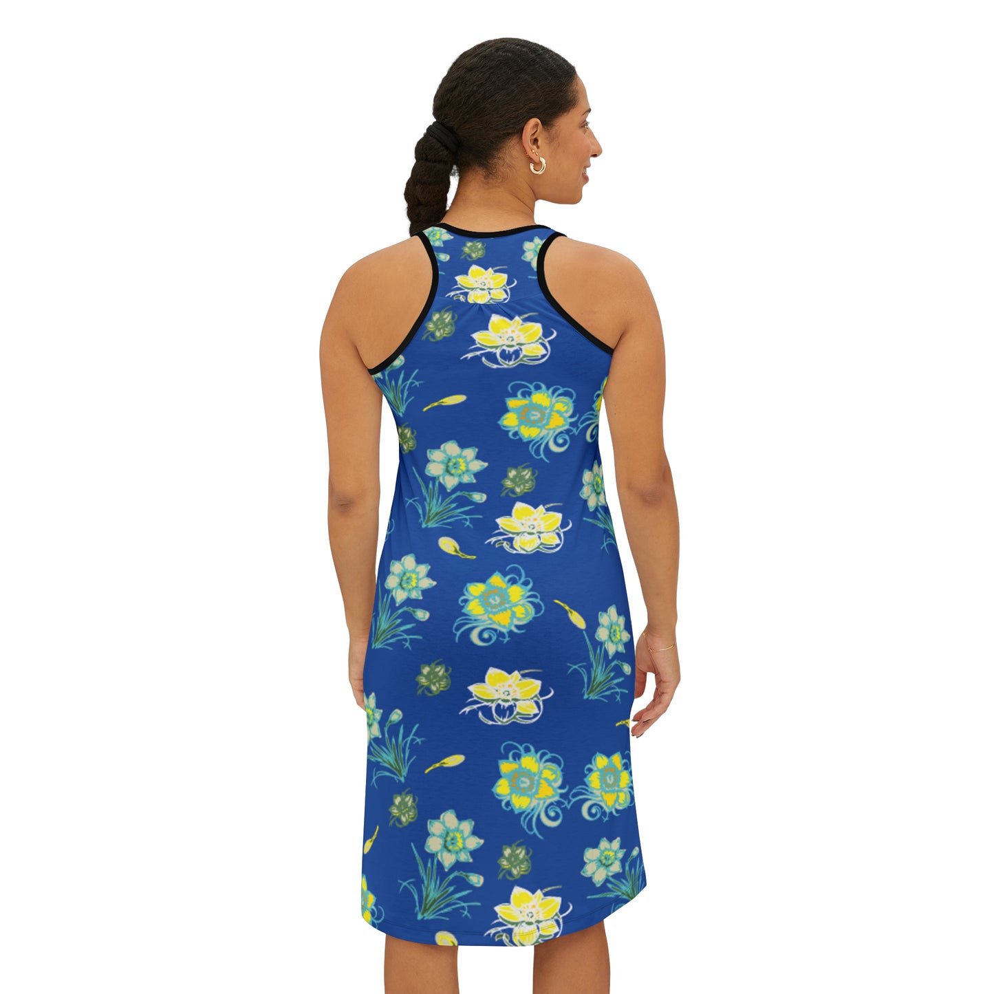 Women's Racerback Daffodil Dress (AOP)