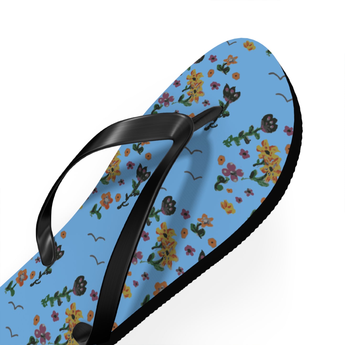 Cute Painted Flower Flip Flops