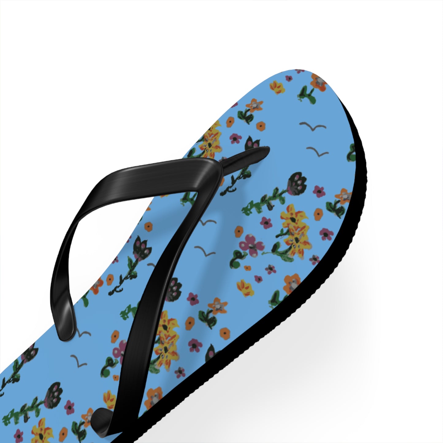 Cute Painted Flower Flip Flops