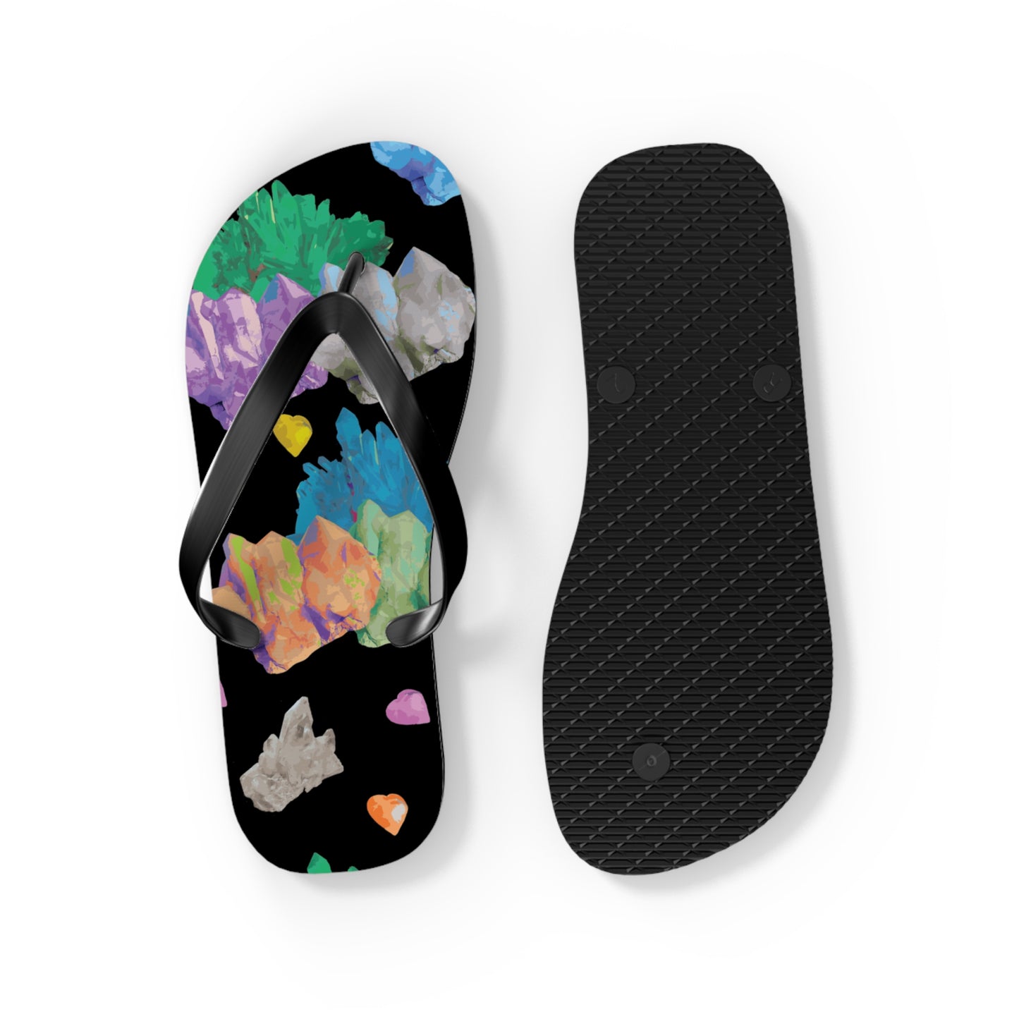 Vibrant Crystal Flip Flops