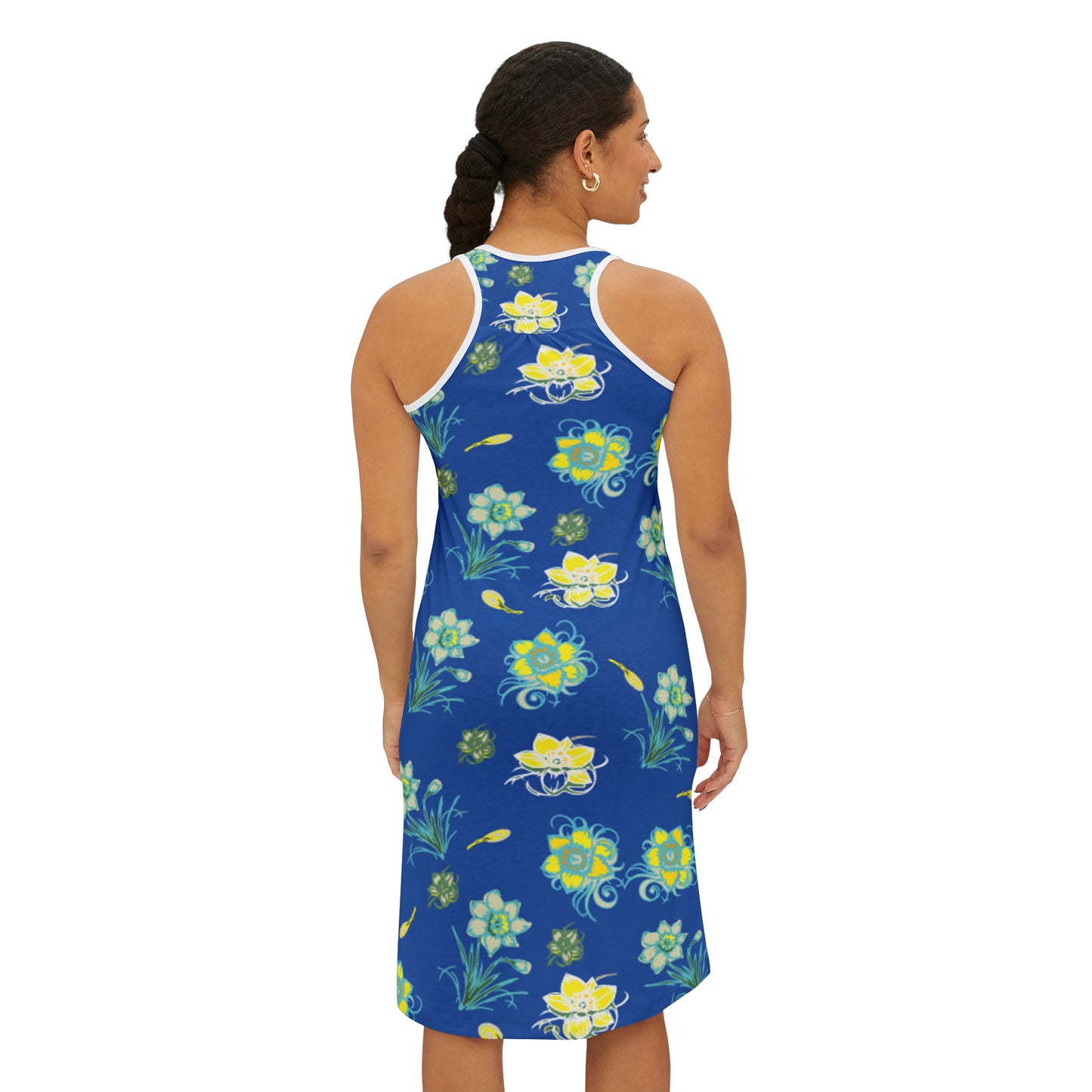 Women's Racerback Daffodil Dress (AOP)