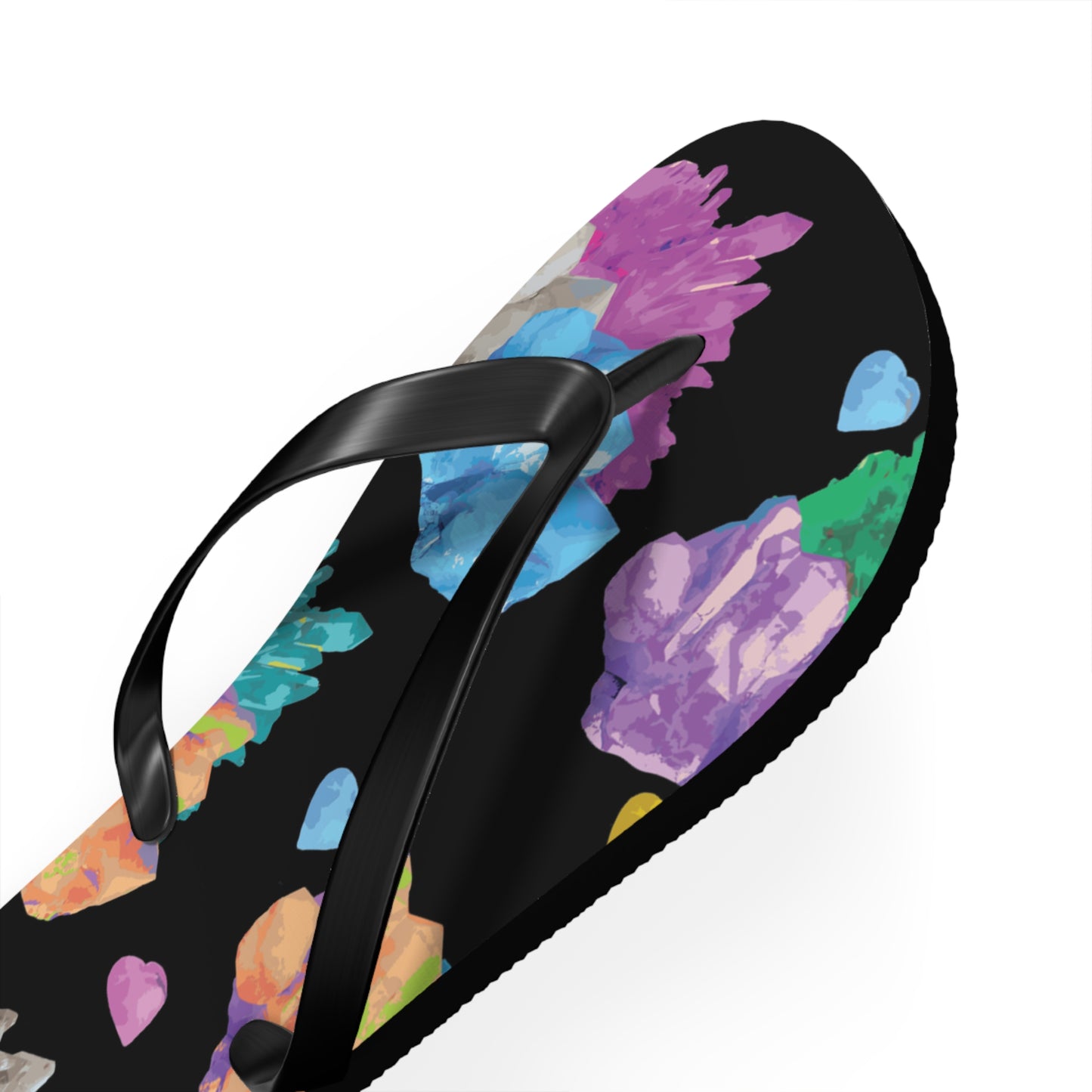 Vibrant Crystal Flip Flops