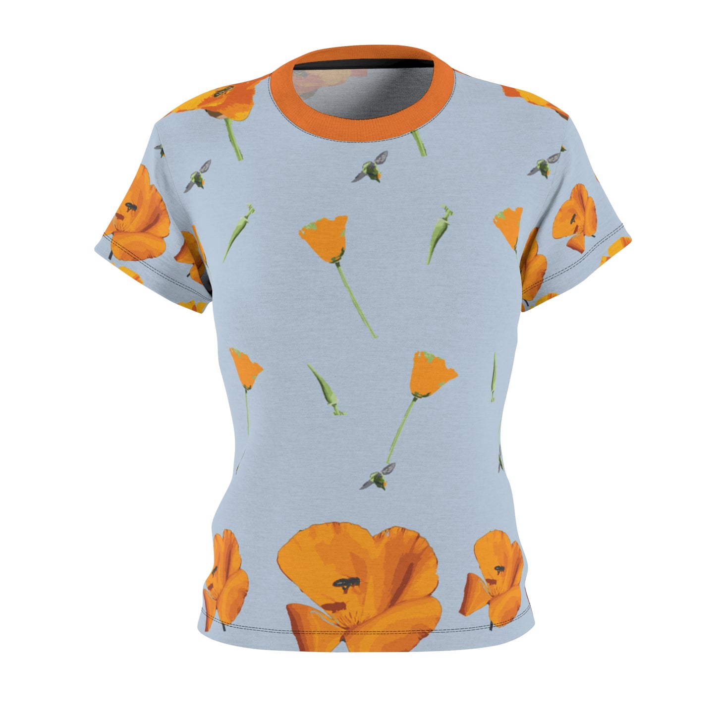 Poppies and Bees Women's Cut & Sew Tee