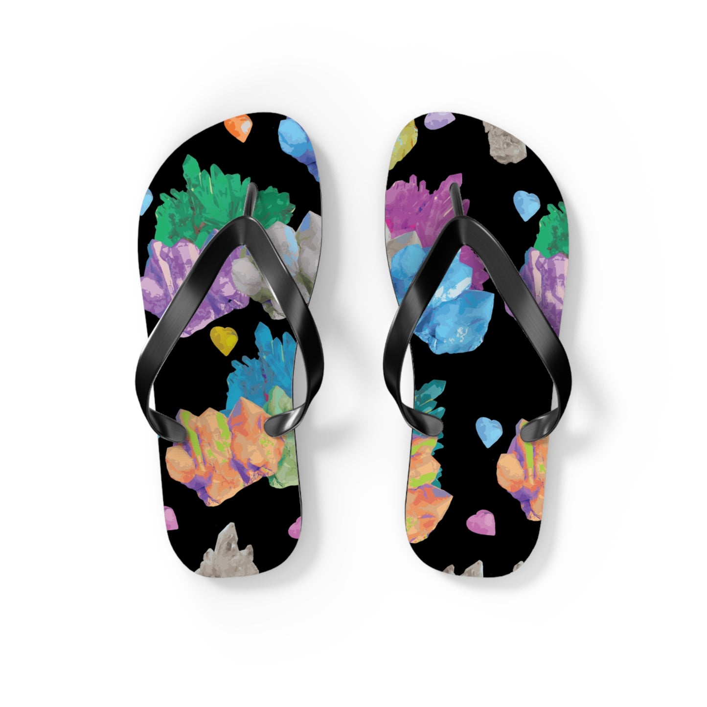 Vibrant Crystal Flip Flops